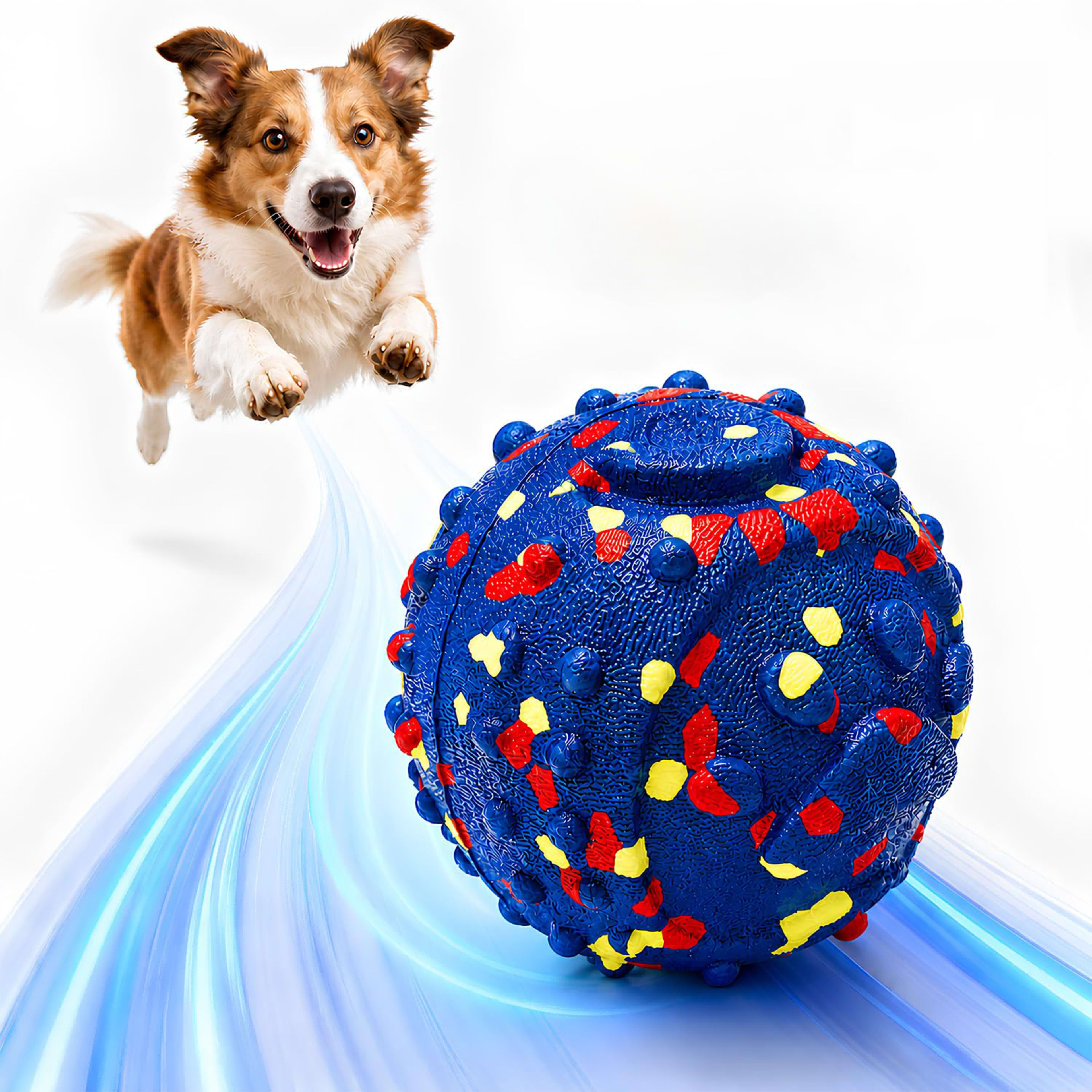 Smart Interactive Dog Toys For Large Dogs, 3.1 Inch Auto Lightweight Moving Dog Toy, Chew-Resistant E-TPU Interactive Do 8