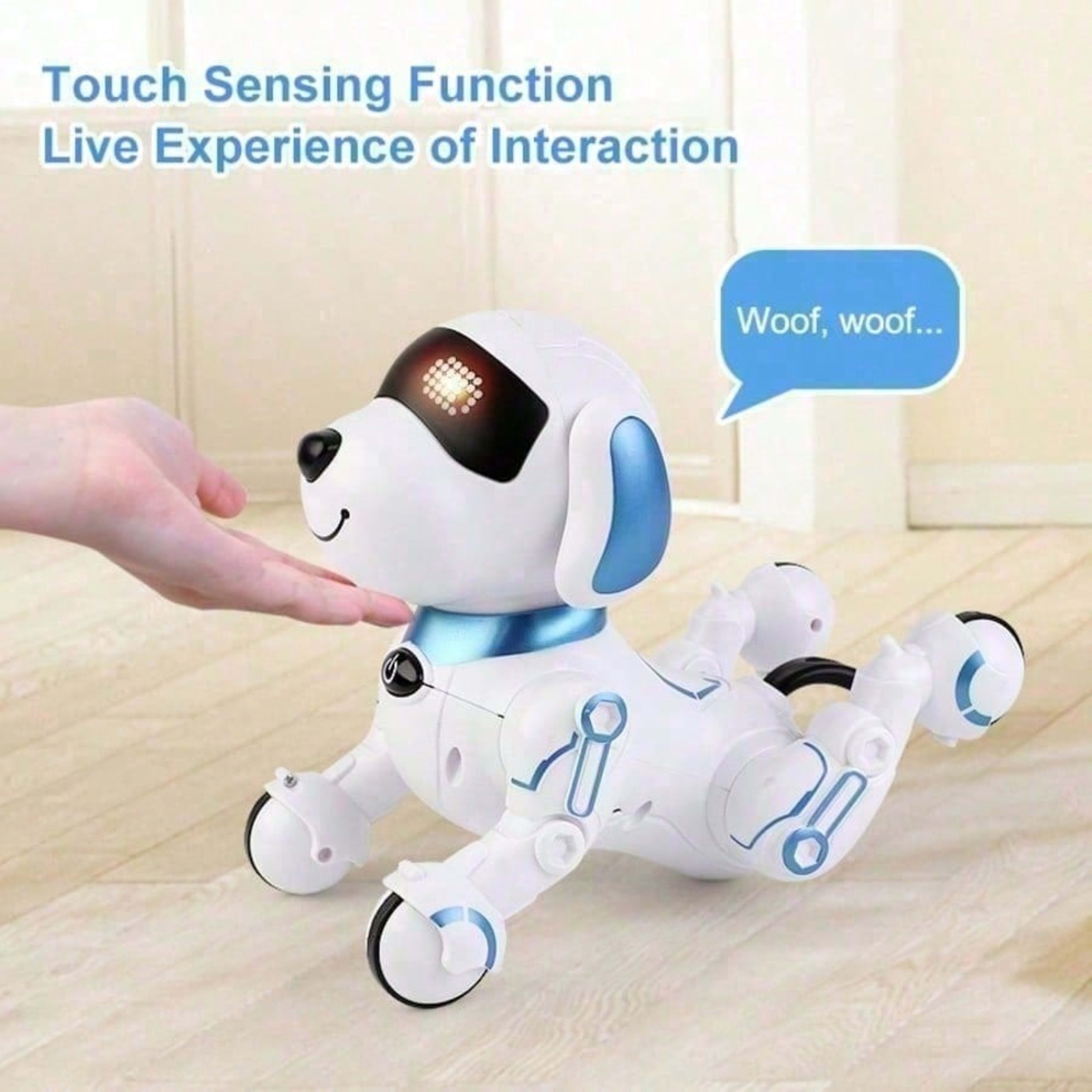 Interactive AI Smart Robot Dog, Rechargeable, Touch Sensor And Remote Control Toy For Kids Ages 3 6