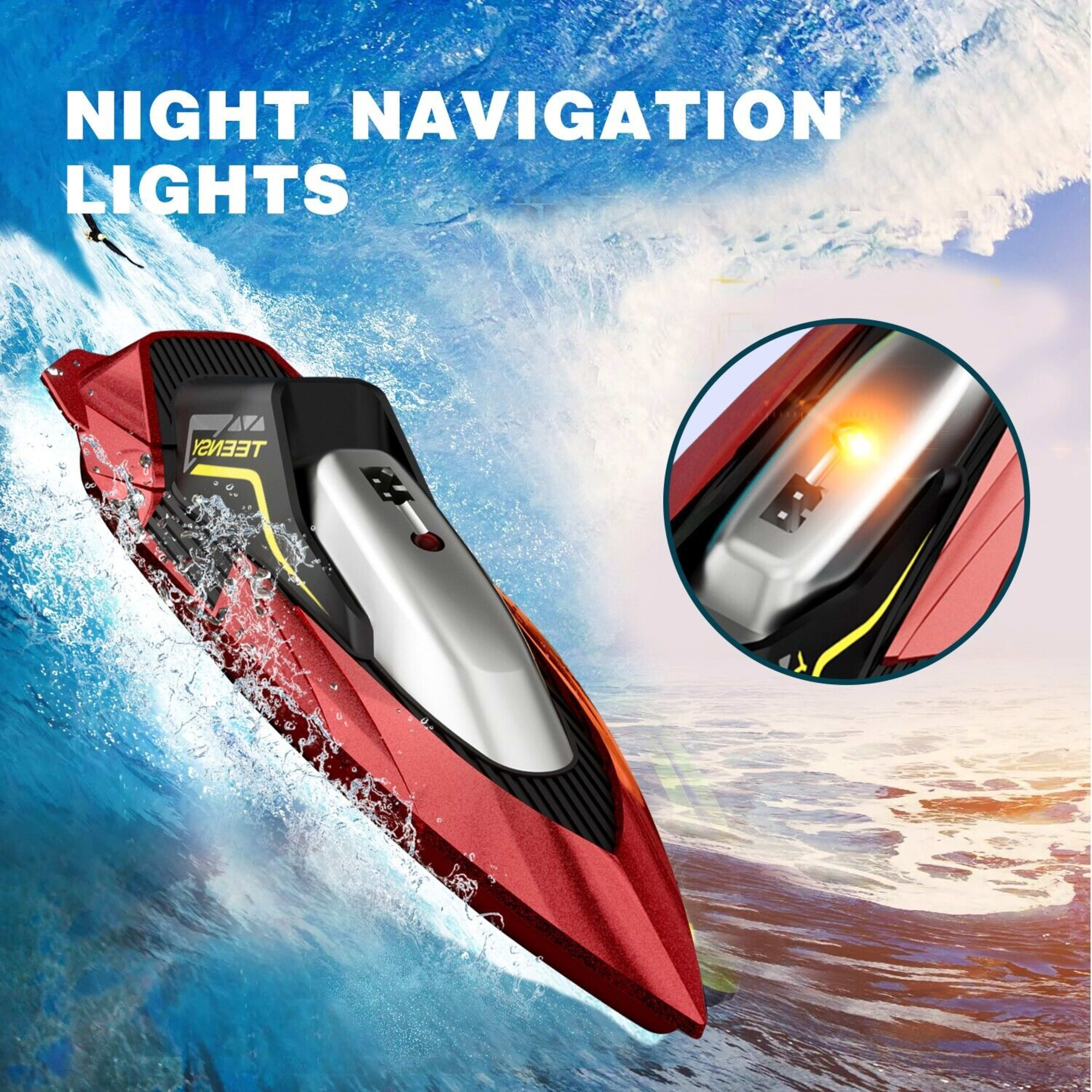 4DRC S5 Fast RC Boat For Pools And Lakes, 2.4 GHz 20- MPH Racing Boats For Kids 5