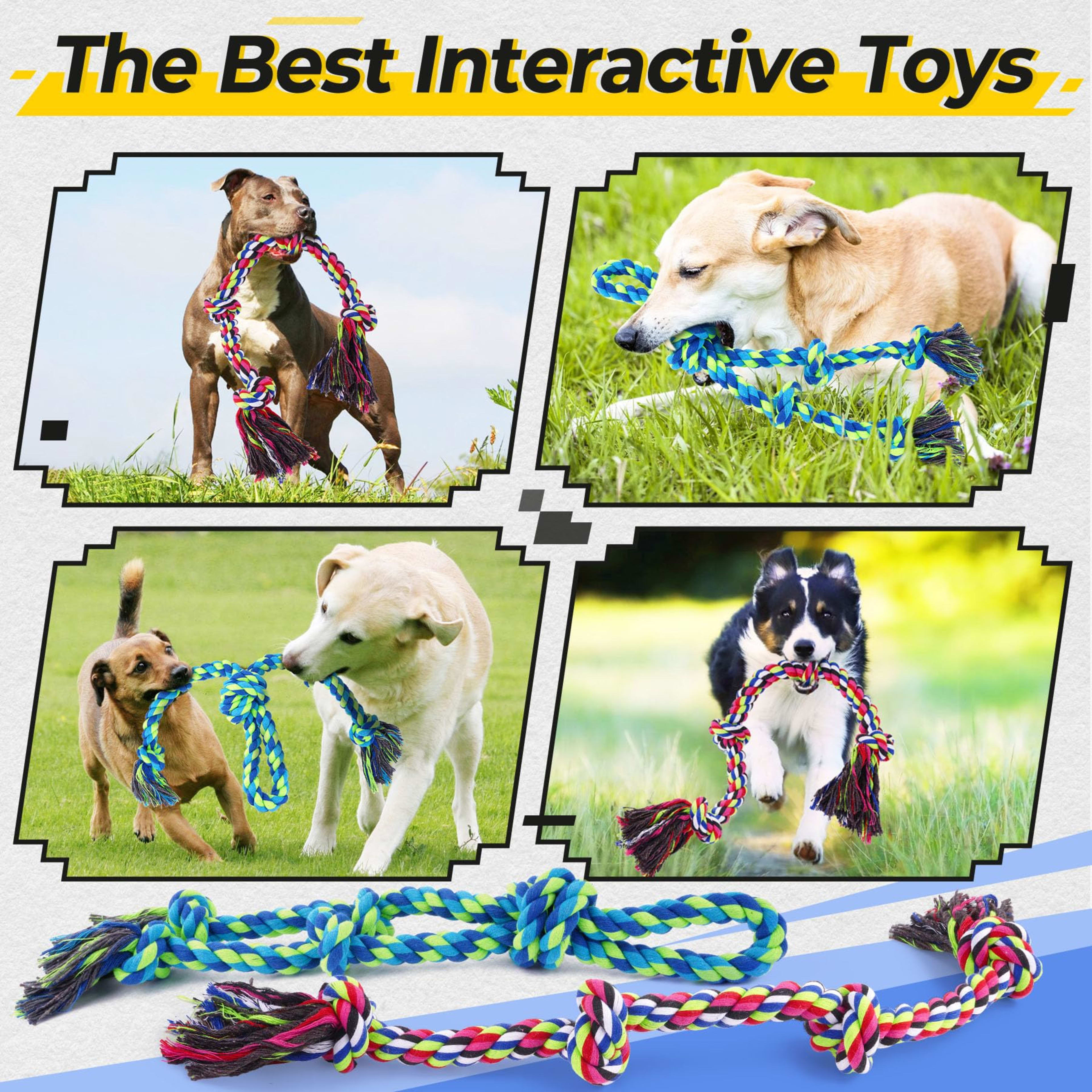 Tough Dog Rope Toys For Aggressive Chewers, Tough Tug Of War Dog Toys For Large, Medium & Small Dogs 9