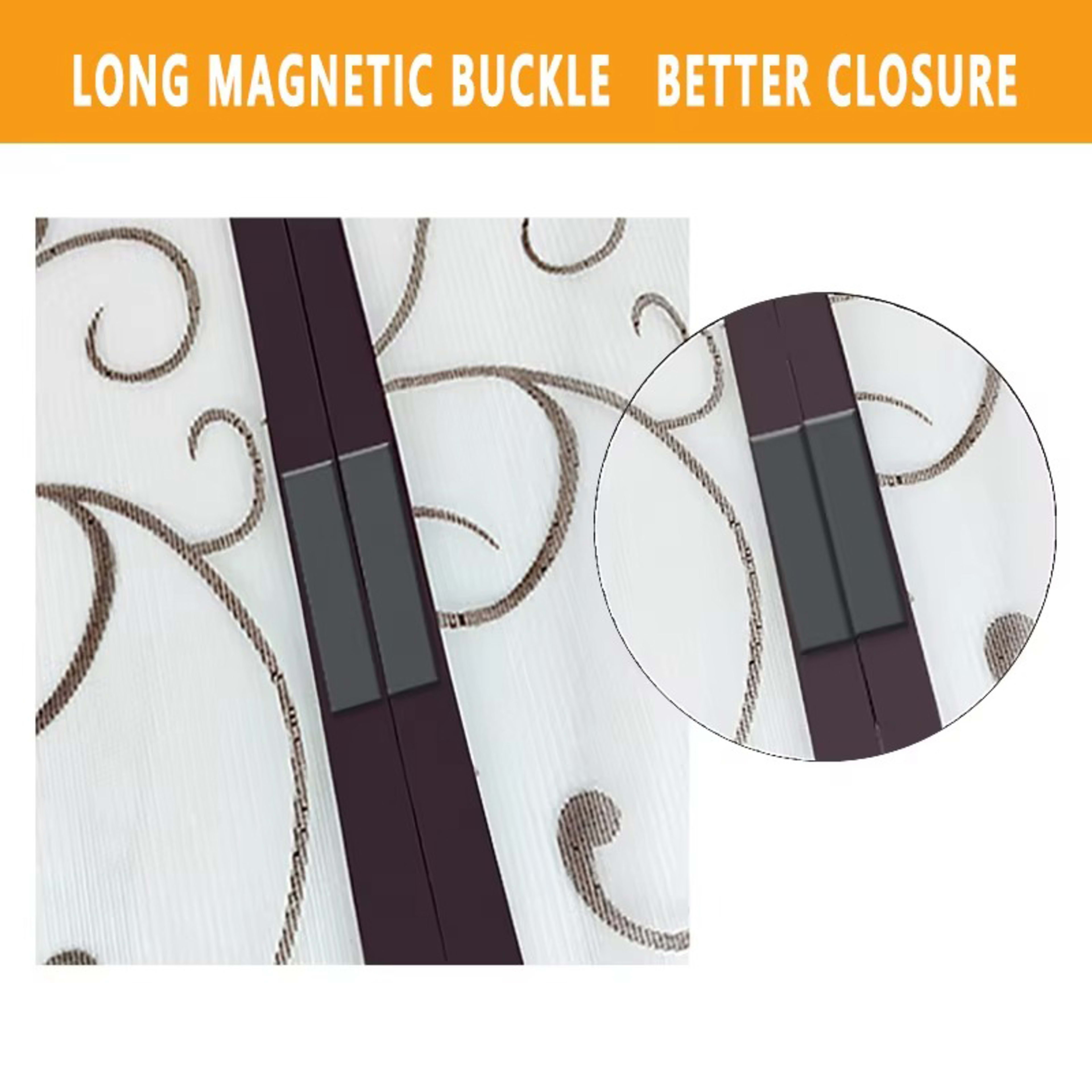 1PC Magnetic Screen Door - Made With Flocked Polyester Fibre 3D Patterned Design, Pet-friendly, Self-closing Mesh Door C 5