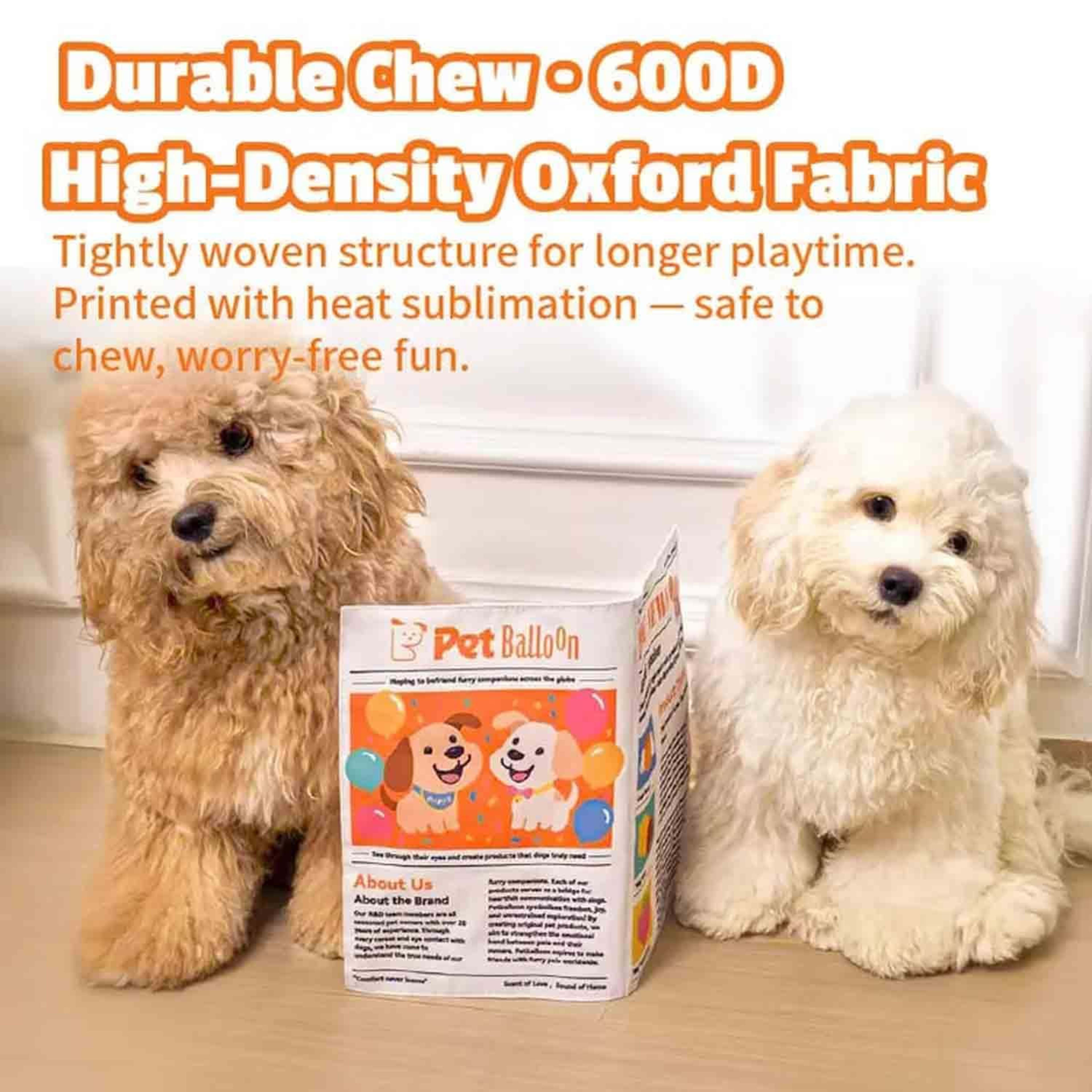 2-Pack Indestructible Newspaper Dog Toy, Creaks Newspaper Squeaker Toy For Dogs, Interactive Crinkle Dog Toy, Durable Wa 4