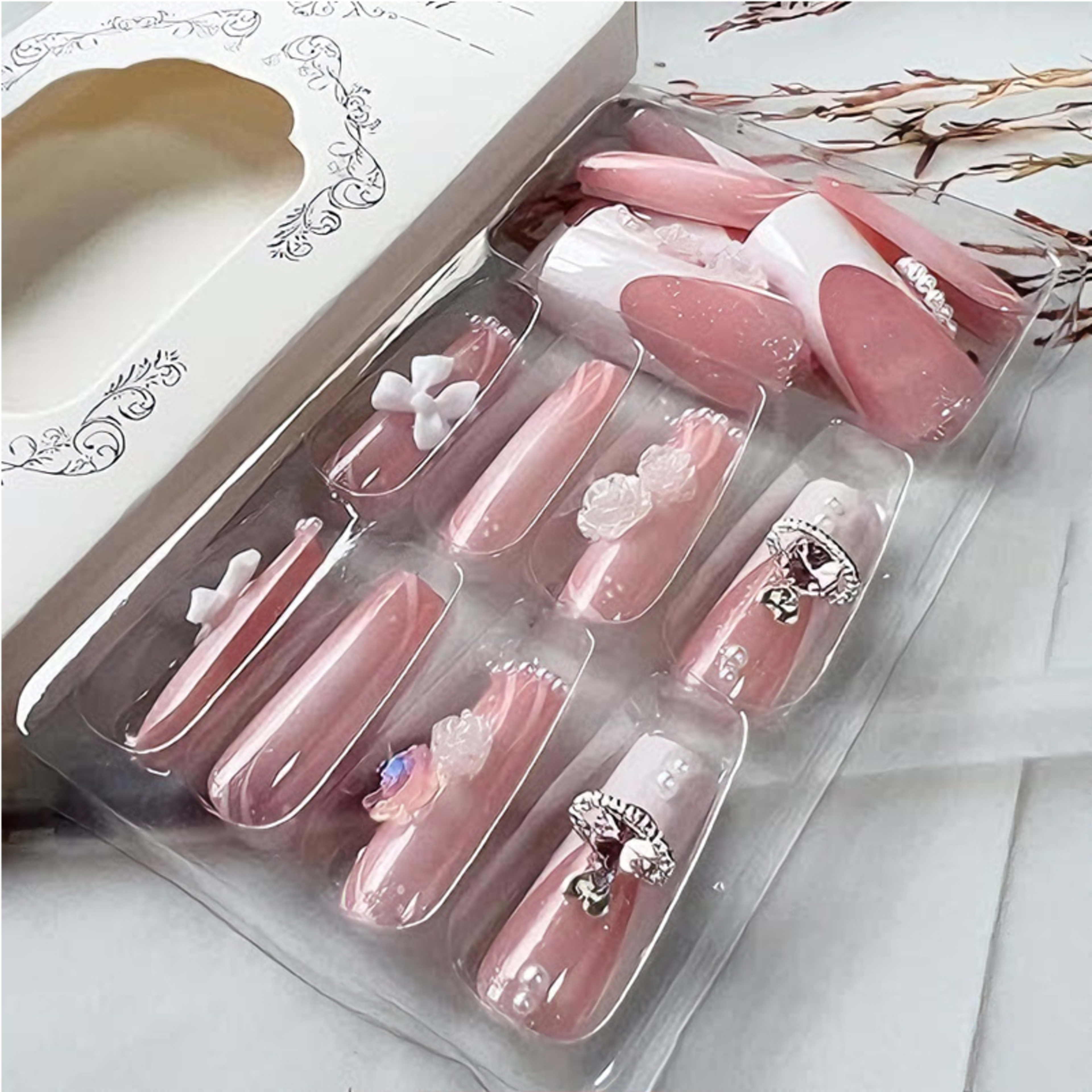 24 PCS Planet Pearl Flower Nail Art 4