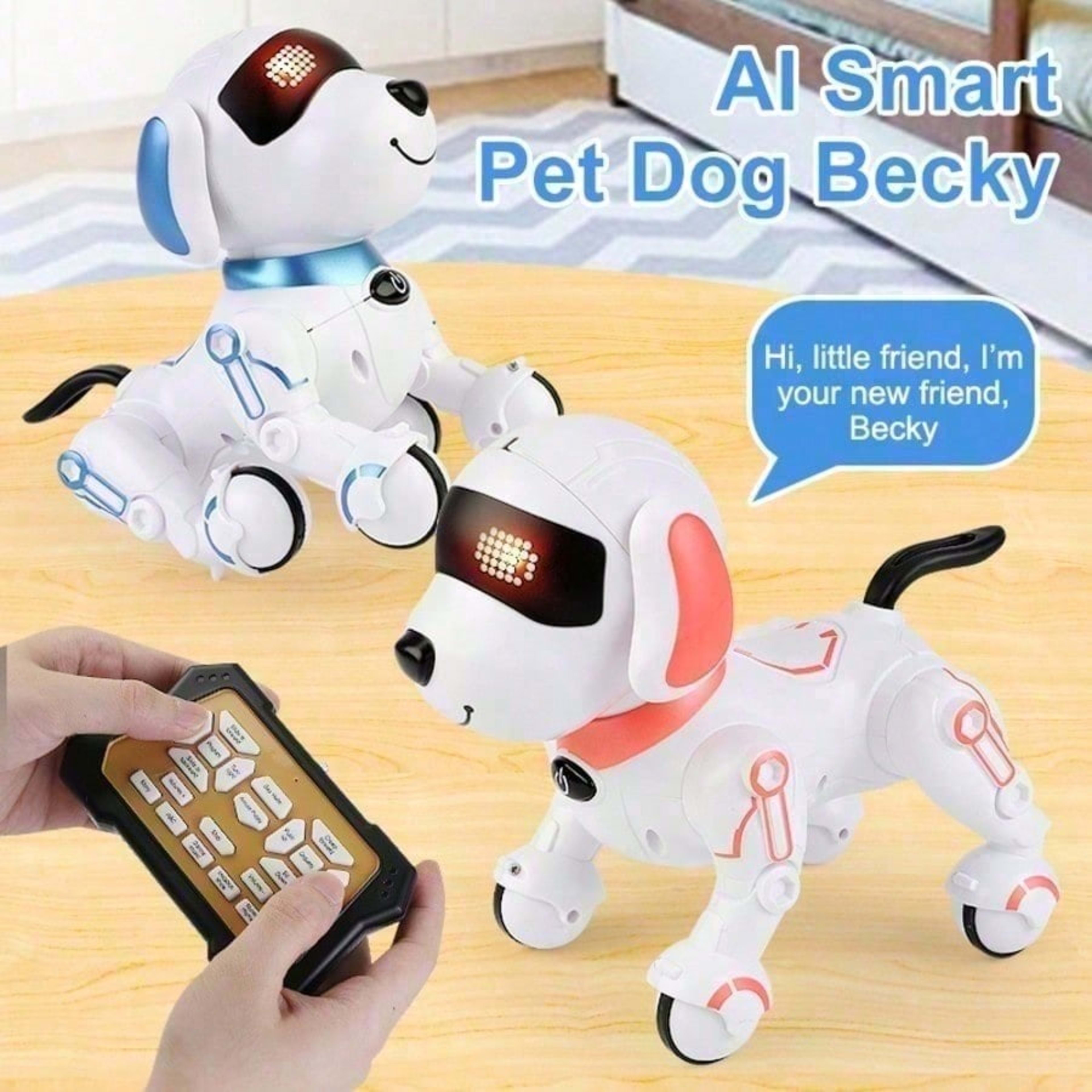 Interactive AI Smart Robot Dog, Rechargeable, Touch Sensor And Remote Control Toy For Kids Ages 3 5