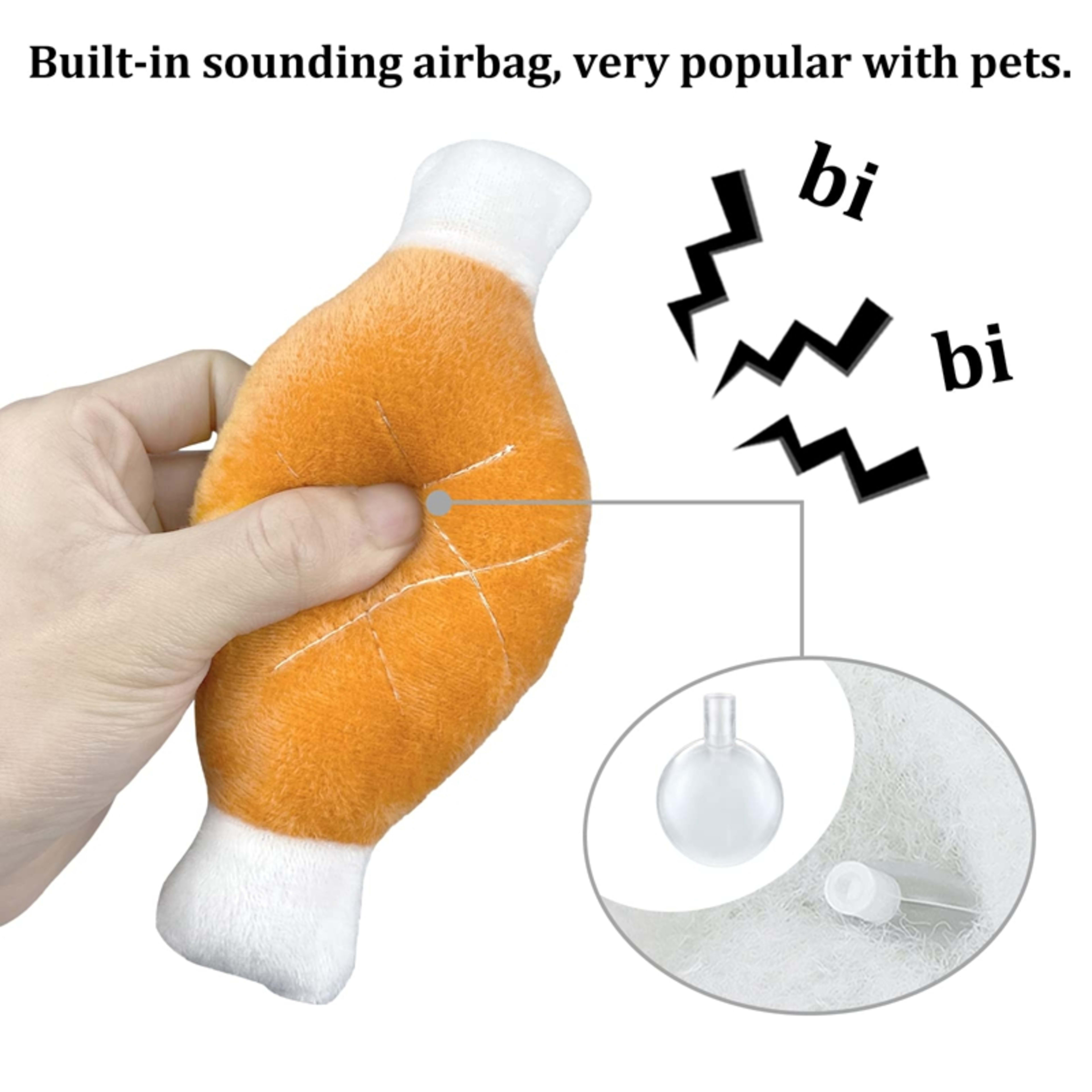 Plush Chicken Leg Dog Chew Toy - Soft Durable Pet Chewing Toy For Small Medium Dogs Puppy Teething Play Supplies 5