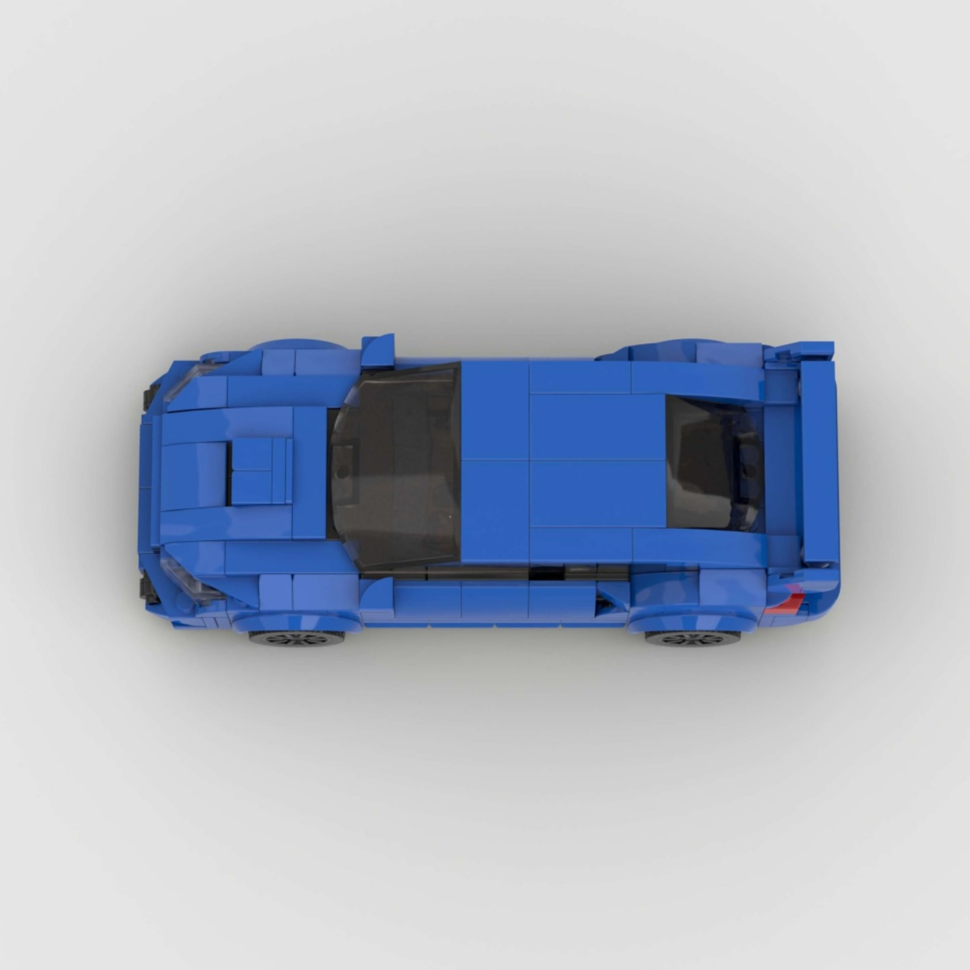 303PCS Blue JDM Rally Car Building Blocks, WRX STI Inspired Sports Sedan Toy With Rear Wing Kit For Kids 6 And Adults ,C 5