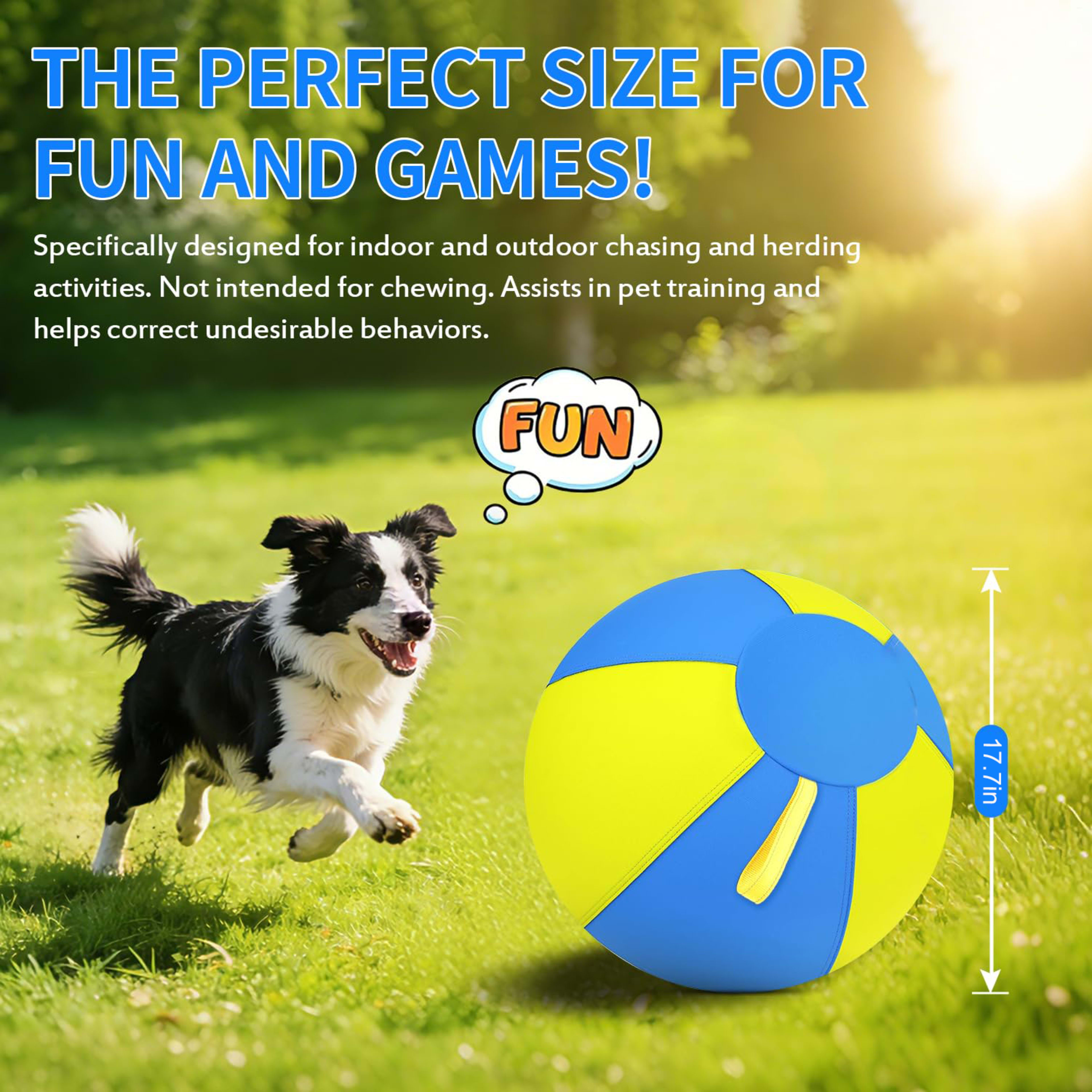 Herding Ball For Dogs, 25 Inch Large Dog Ball Toy With Handles, Anti Burst Interactive Toy For Large Breeds, German Shep 5