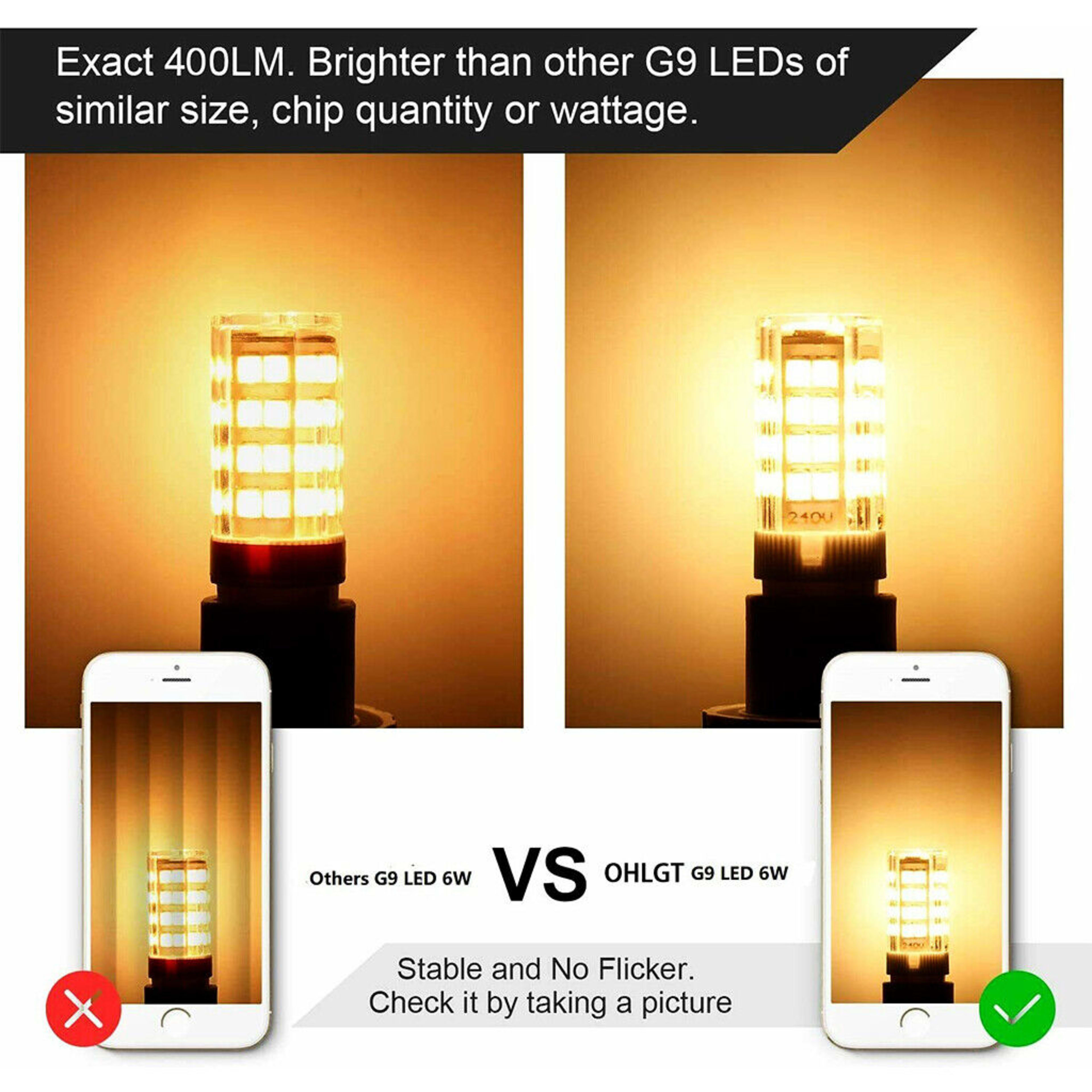 10 X G9 LED BULB 5W COOL WHITE CAPSULE LAMP REPLACE 40W HALOGEN LIGHT BULBS 230V 7