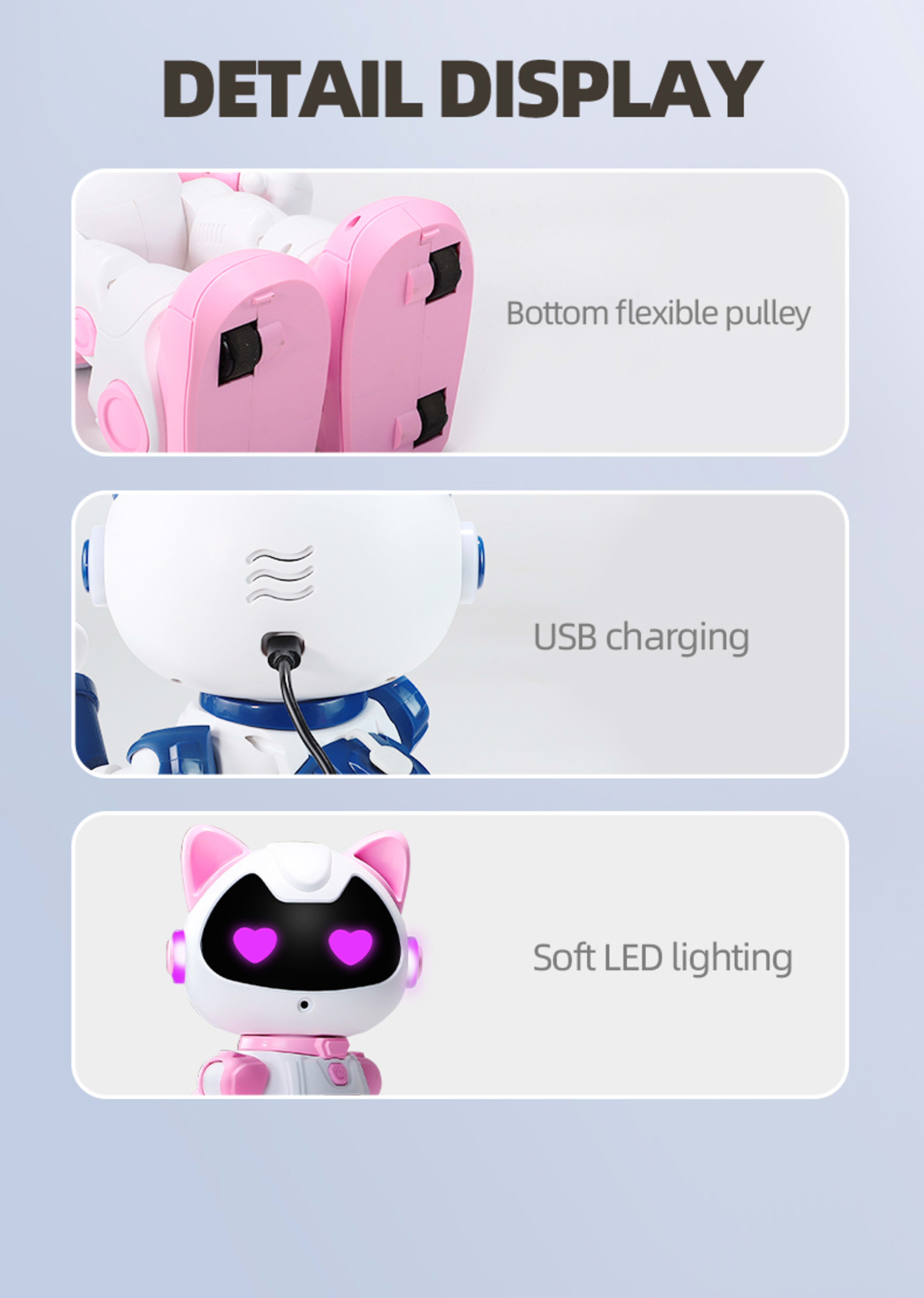 Intelligent Programming Gesture Induction Robot Spray Cool Breathing Lamp Children's Toys 8