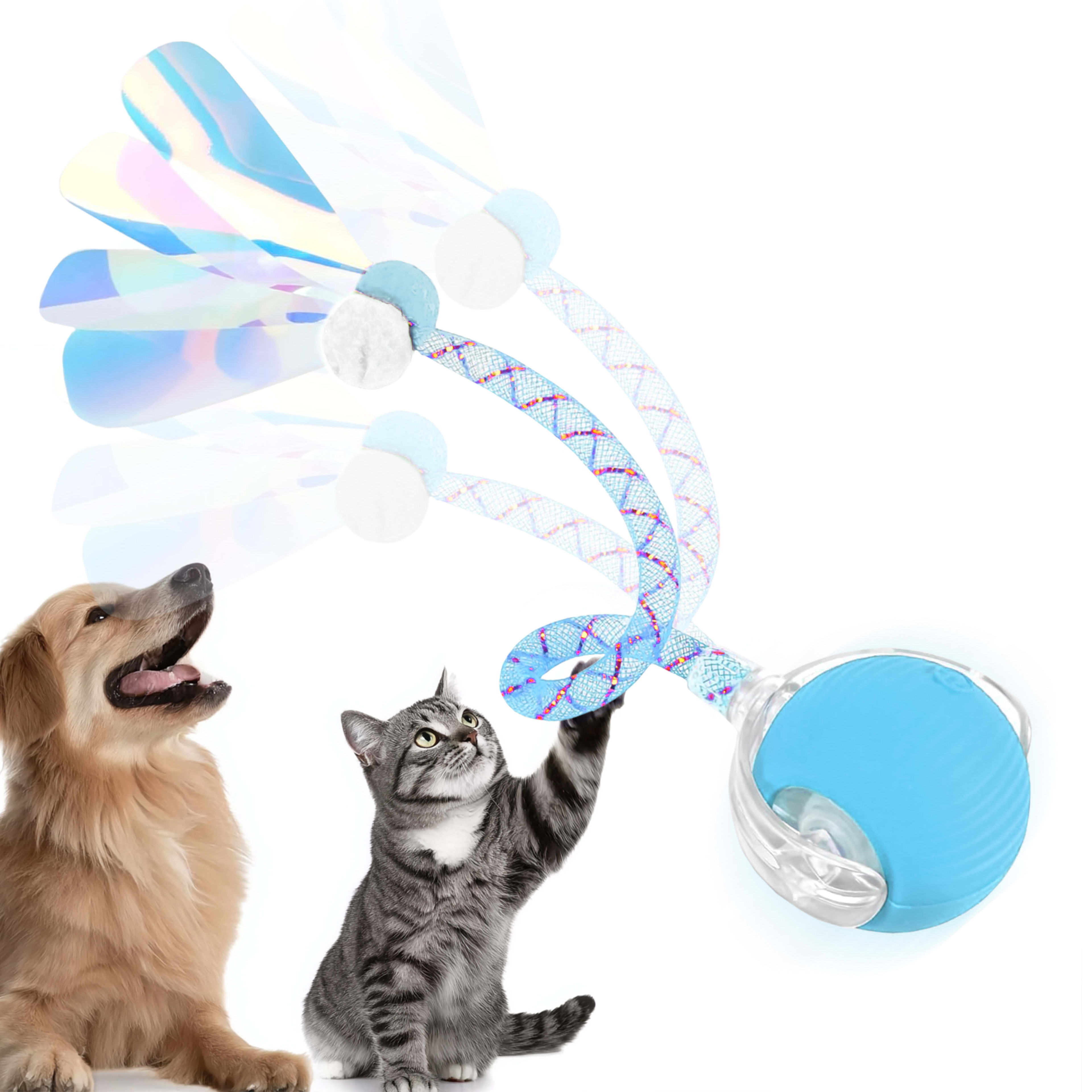 Interactive Toys Ball For Cats, Dog,Agile Moving Cat Ball With ElasticMesh Tail 11