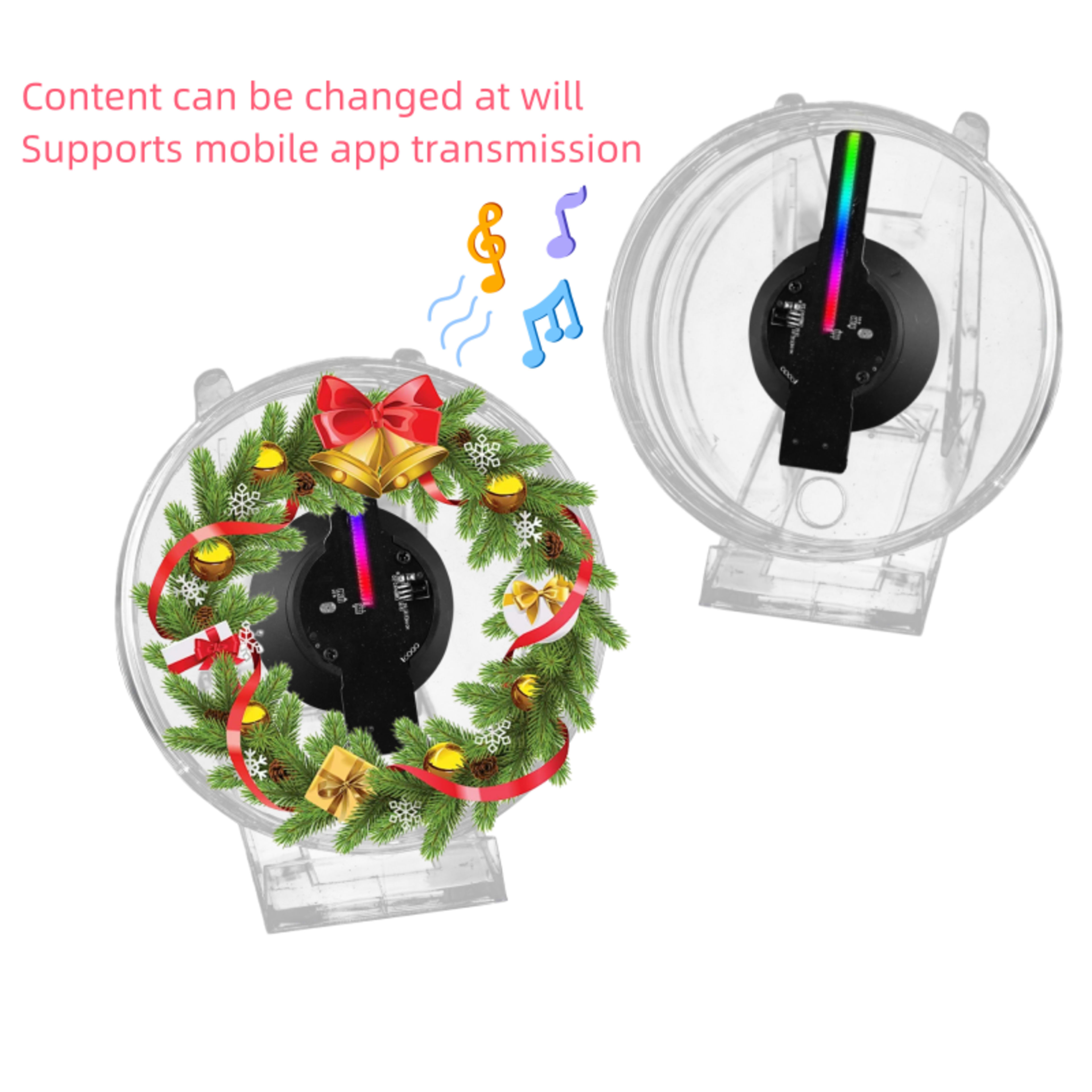 Wiilala 3D Holographic Fan, 4.7 Inch 3D Holographic Fan With WiFi Projector, Built-in Video - HD LED Holographic Diseskt 5