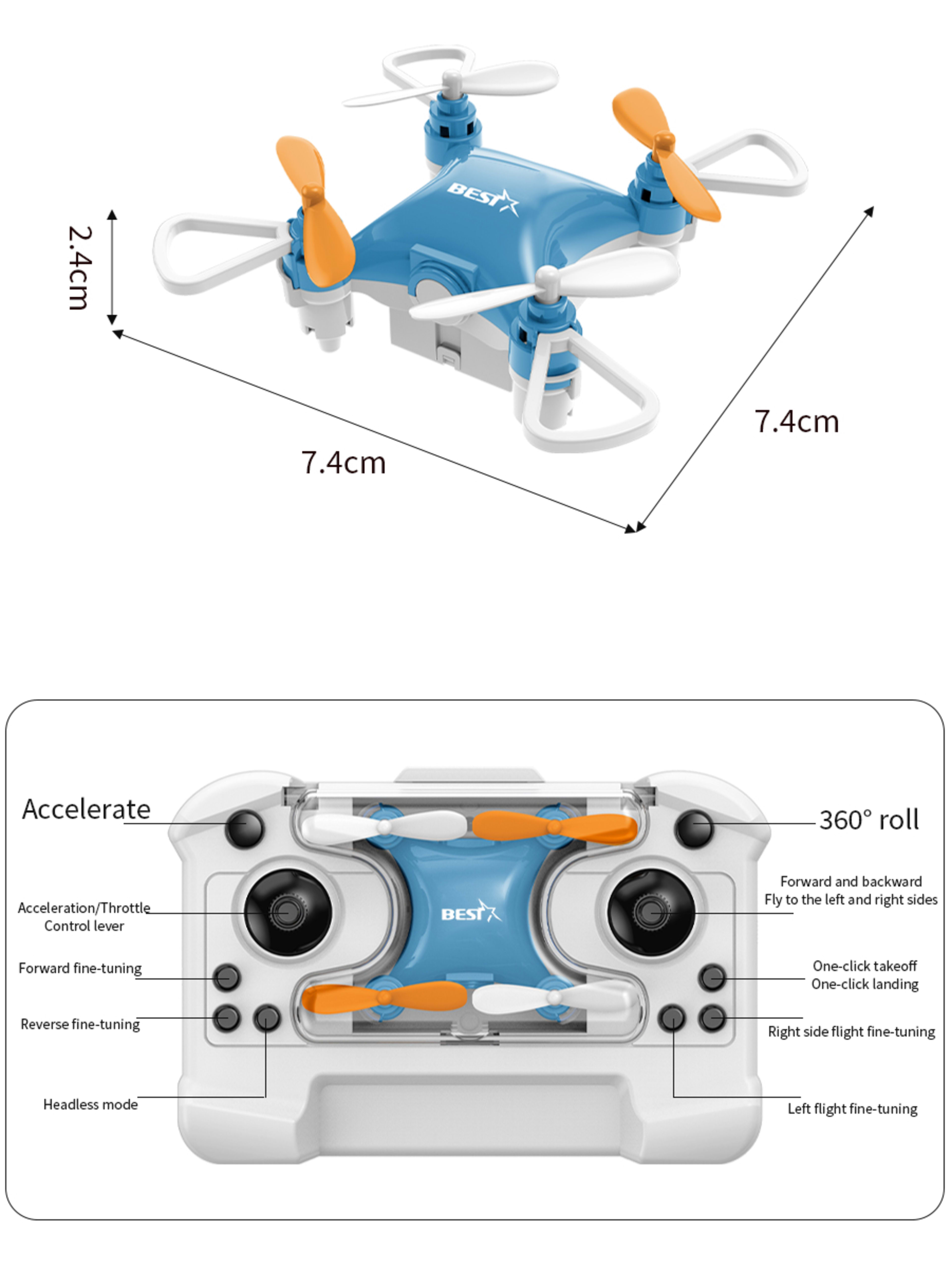 MINI - Blue - Single Battery 2