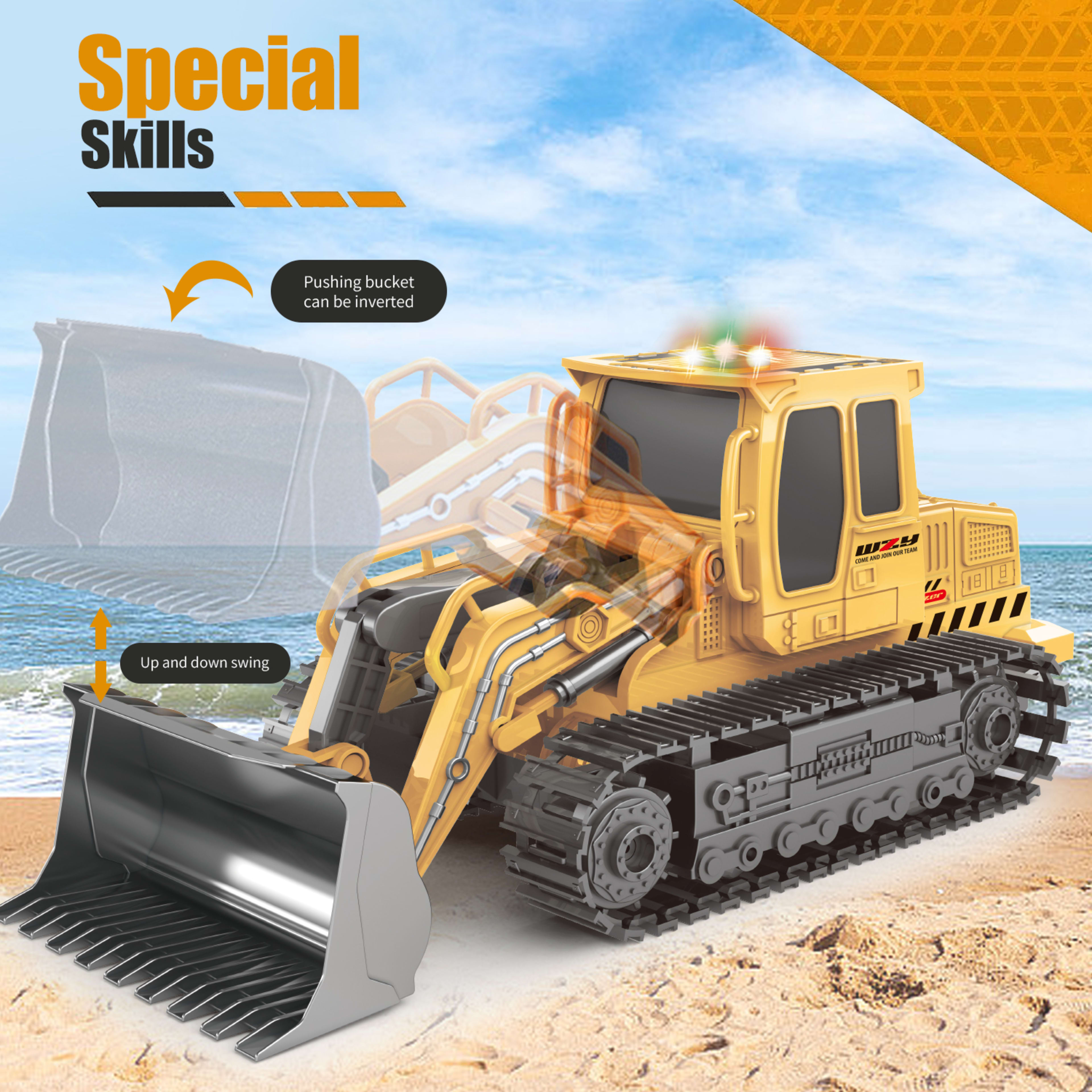 2025 Remote-controlled Engineering Vehicle Toy Bulldozer Excavator Kids Gifts 6