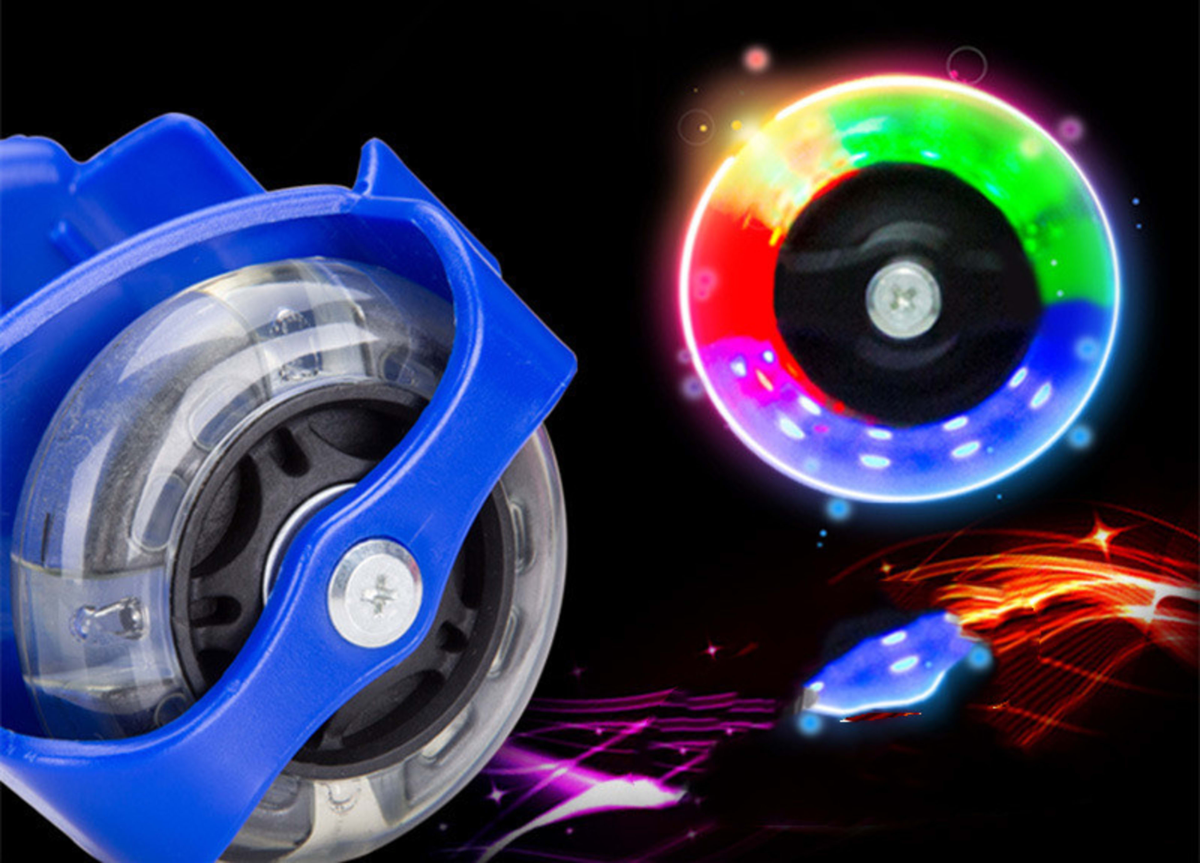 Pvc Children's Roller Skates Three-color Luminous Roller Skates 5
