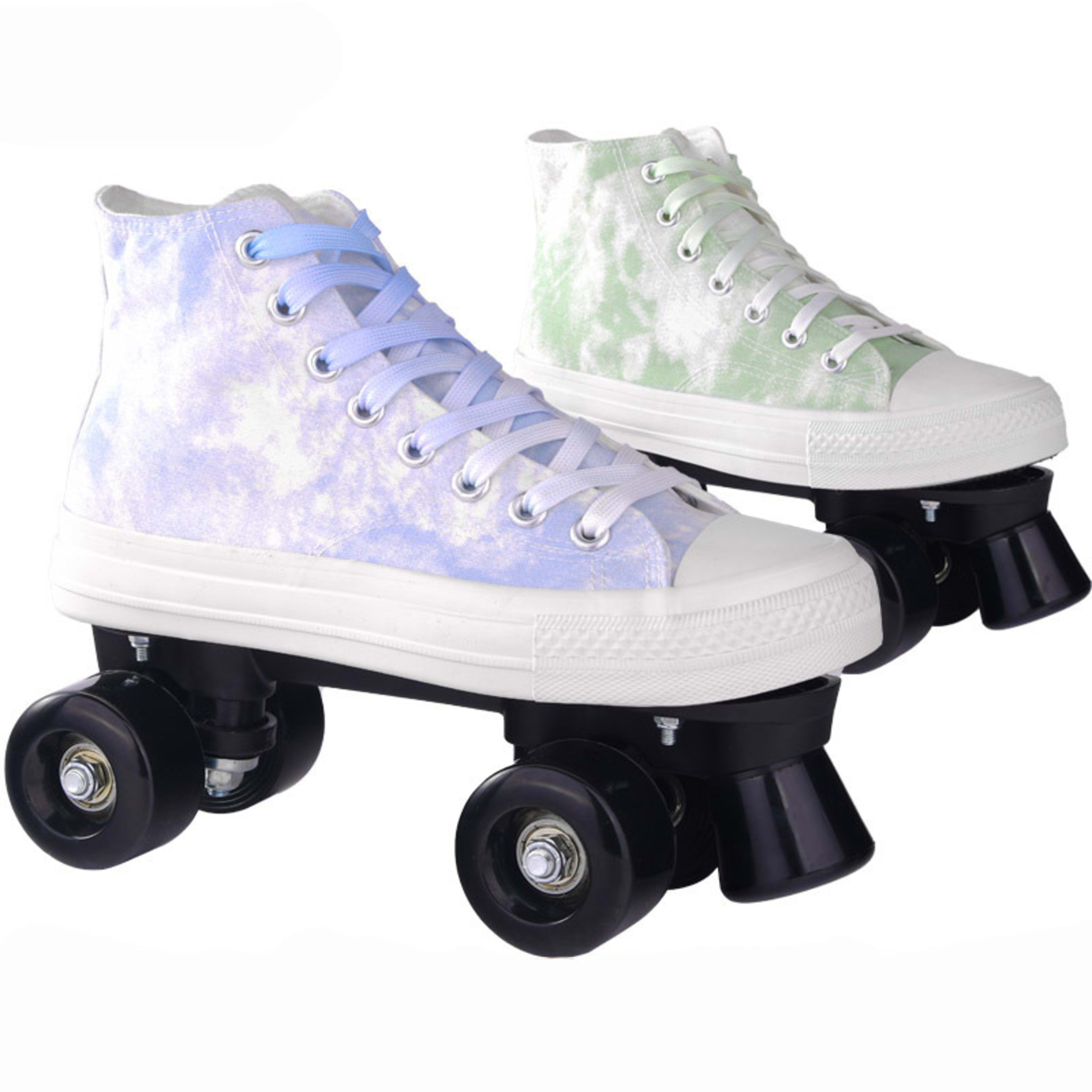 Camouflage Canvas Skates Double Row Four-wheeled Adult 5