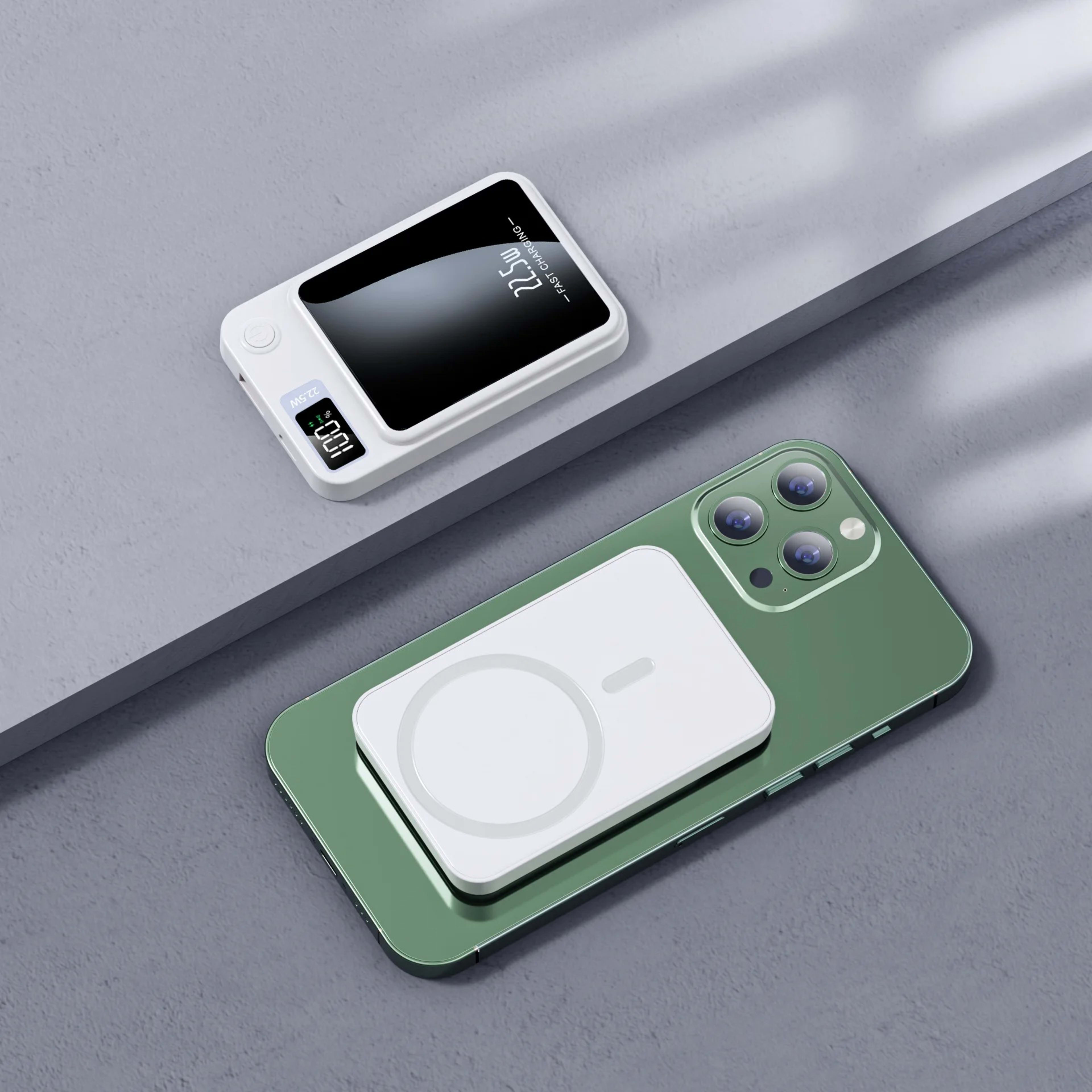 Magnetic Wireless Power Bank, Super Fast Charging, Portable External Battery Power Bank For IPhone, Samsung, 2