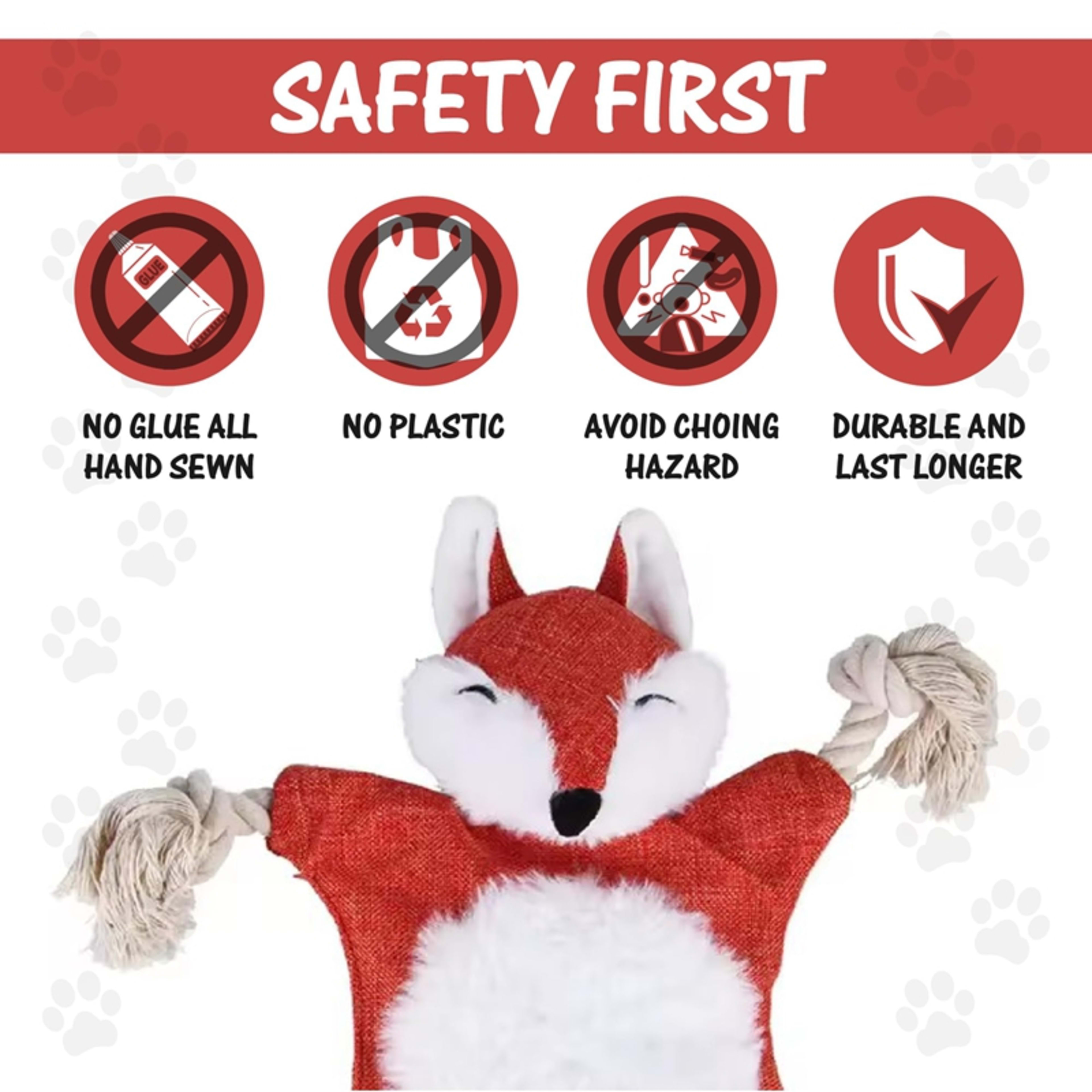 Dog Toys, Stuffed, Chewing, Plush, Squeaky Animal Pet Toys, Puppy, Fox, Squirrel, Dog, Cat, Chewing, Squeaky Toys, Pet S 2