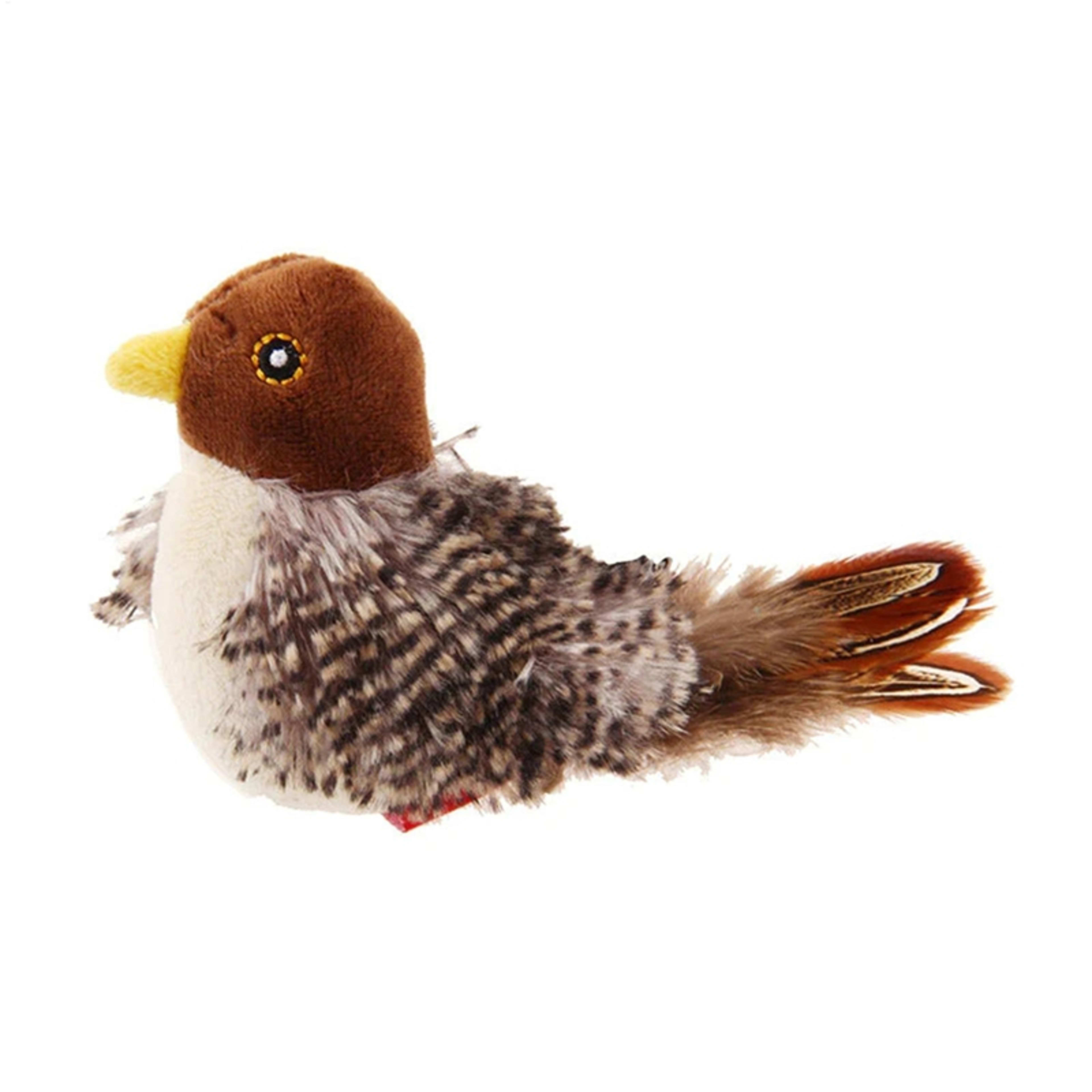 Interactive Cat Toys Electric Squeaky Simulation Bird Plush Cats Pets Teasing Toys With Feather Catnip Kitten Chirping B 3