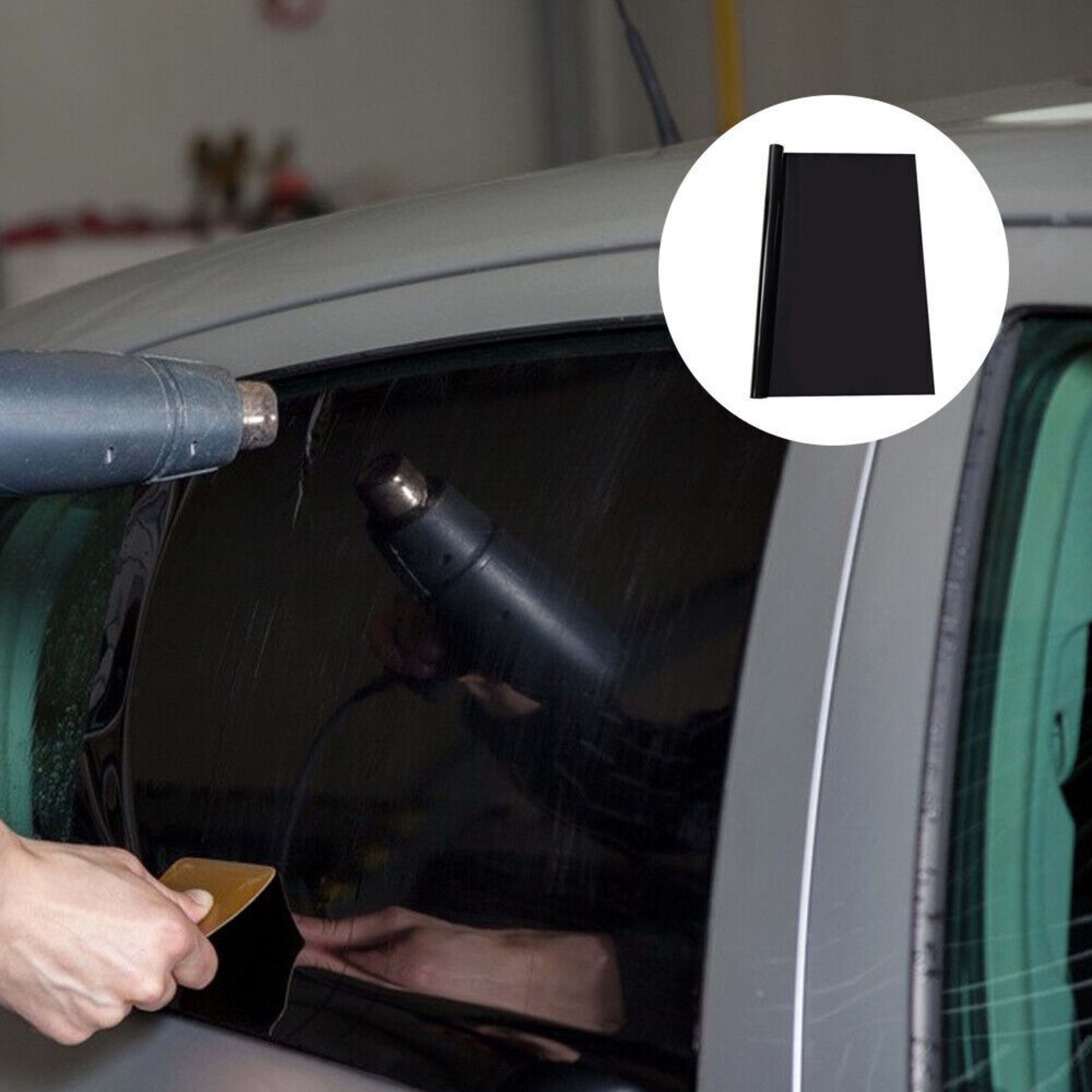 CAR WINDOW TINT FILM KIT TINTING SUPER DARK BLACK LIMO  75CM X 6M UK 7