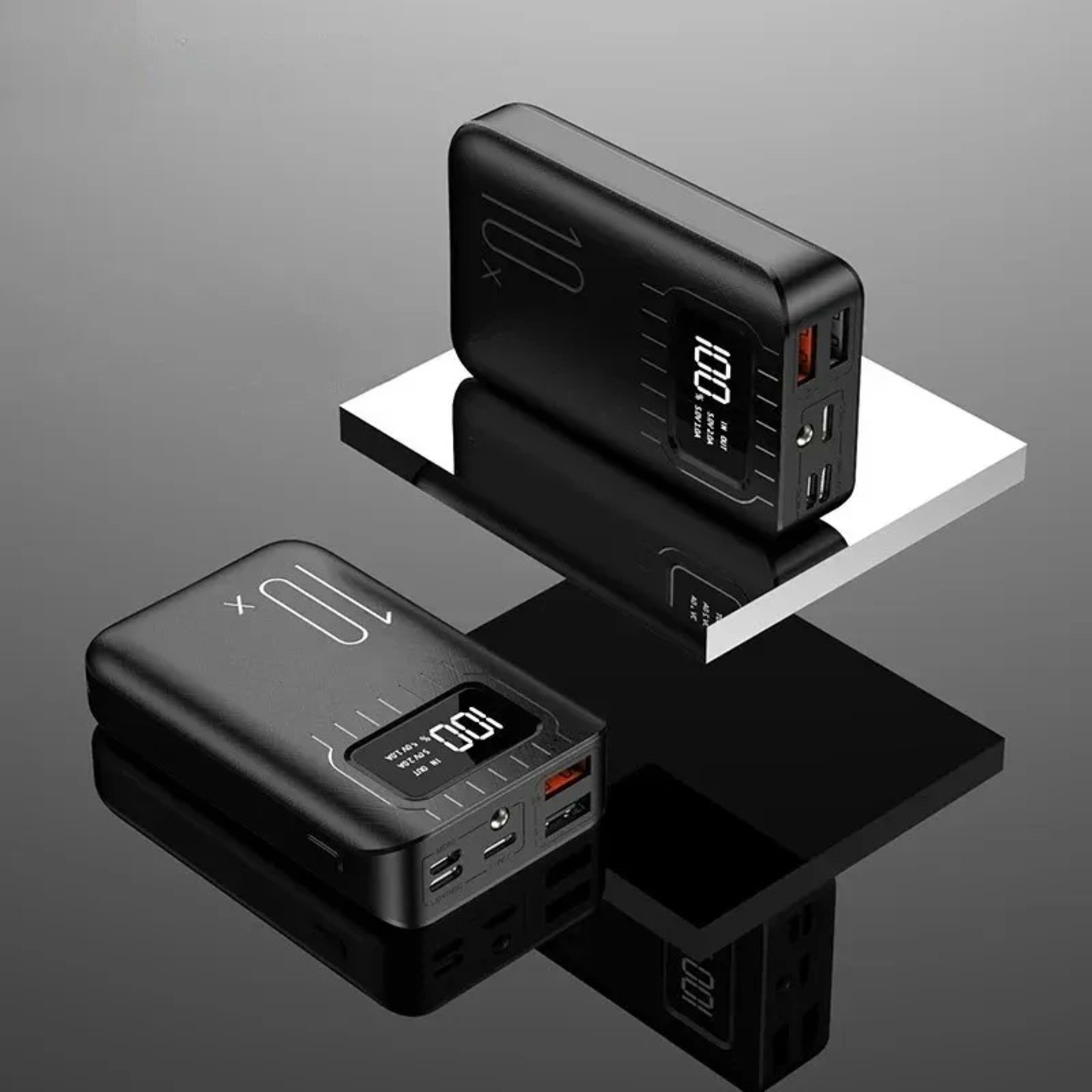 Portable Power Bank With High Capacity 10000 MAhAnd Fast Charging Function, Compatible With IPhone And Samsung. 4