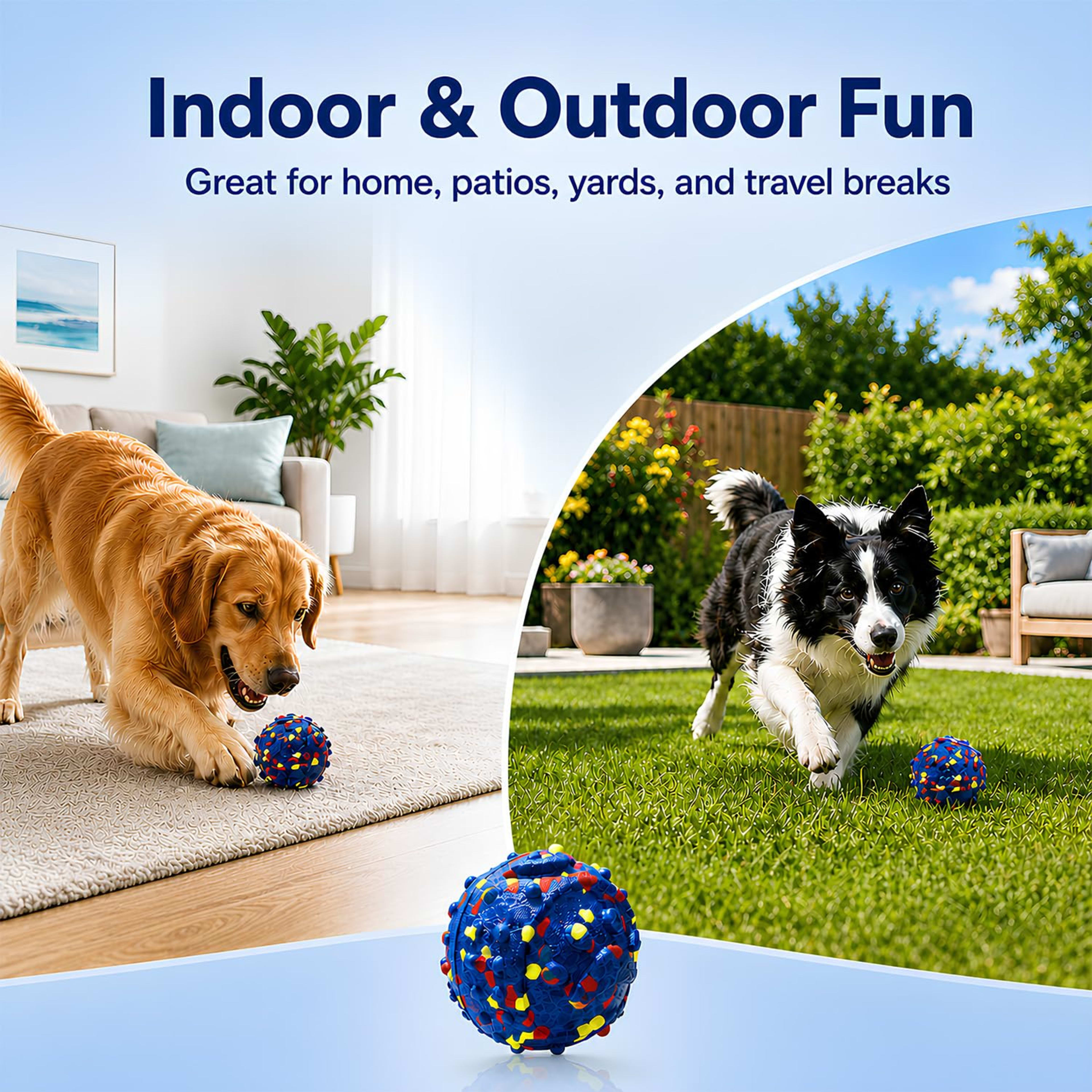 Smart Interactive Dog Toys For Large Dogs, 3.1 Inch Auto Lightweight Moving Dog Toy, Chew-Resistant E-TPU Interactive Do 5