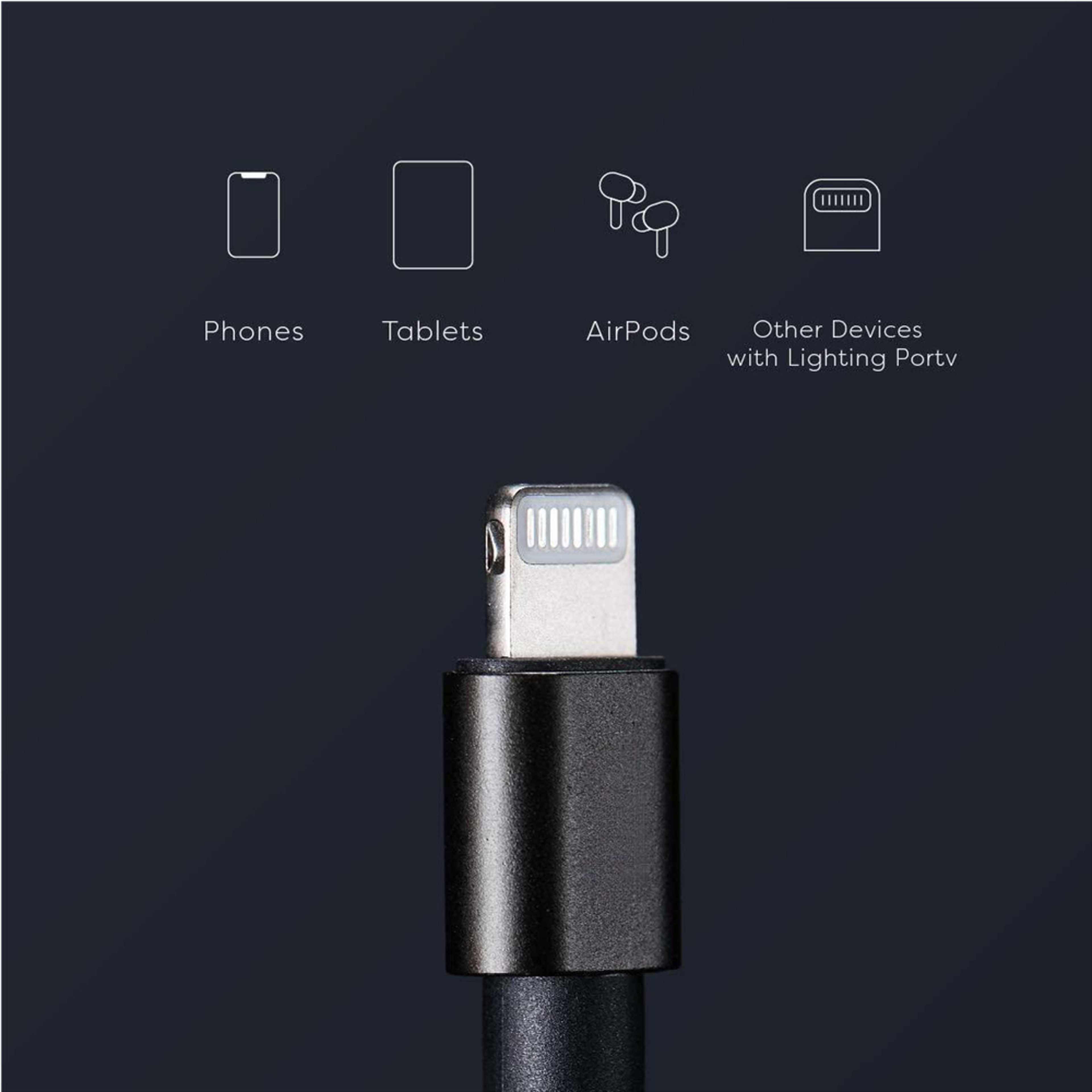 150cm 180cm USB Charging Cable A Pple MFi Certified, Nylon Braided Jacket,Black Premium Series 11