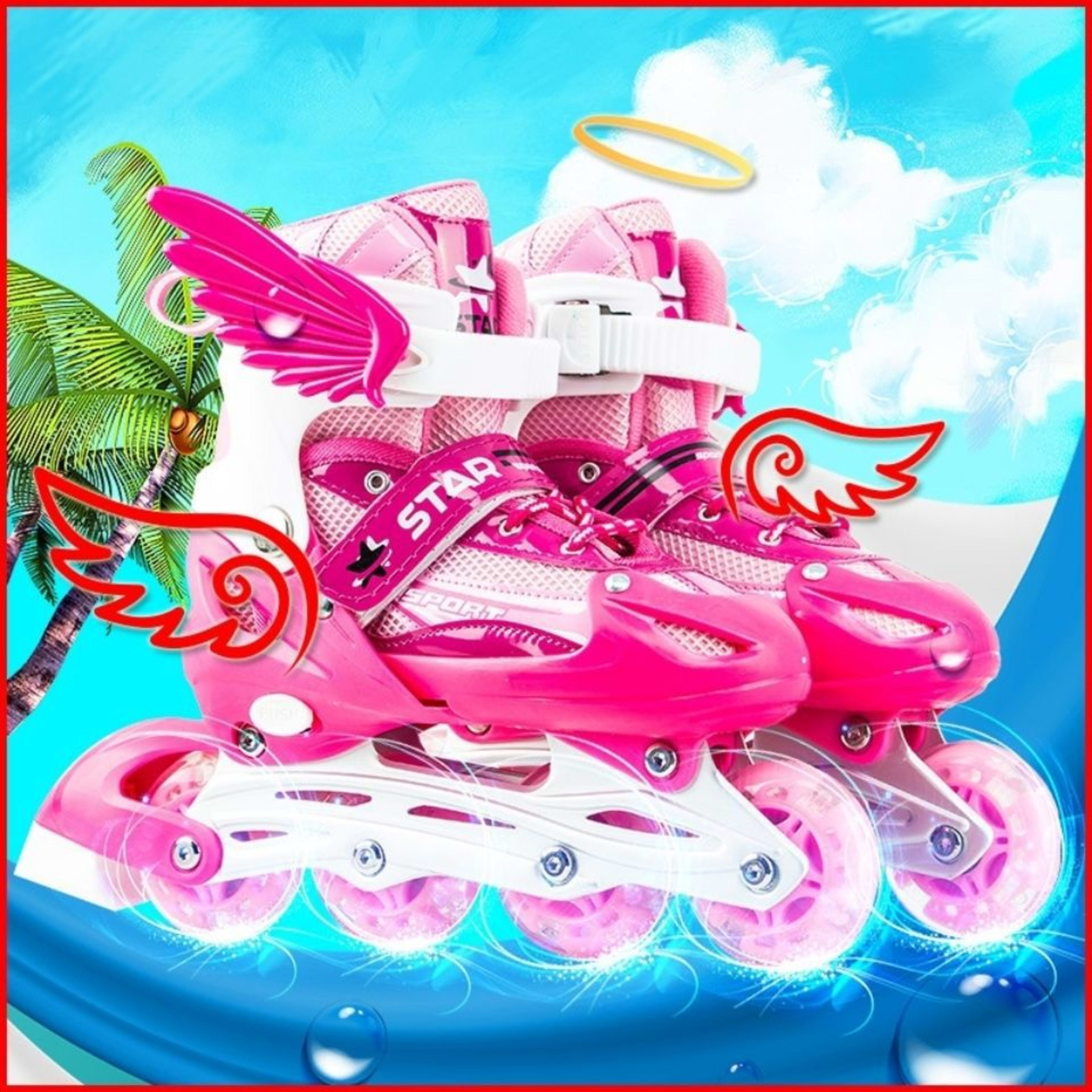 New Boy Girl Children Inline Skates Adjustable Size Flashing Roller Skating Boots for Kids 5