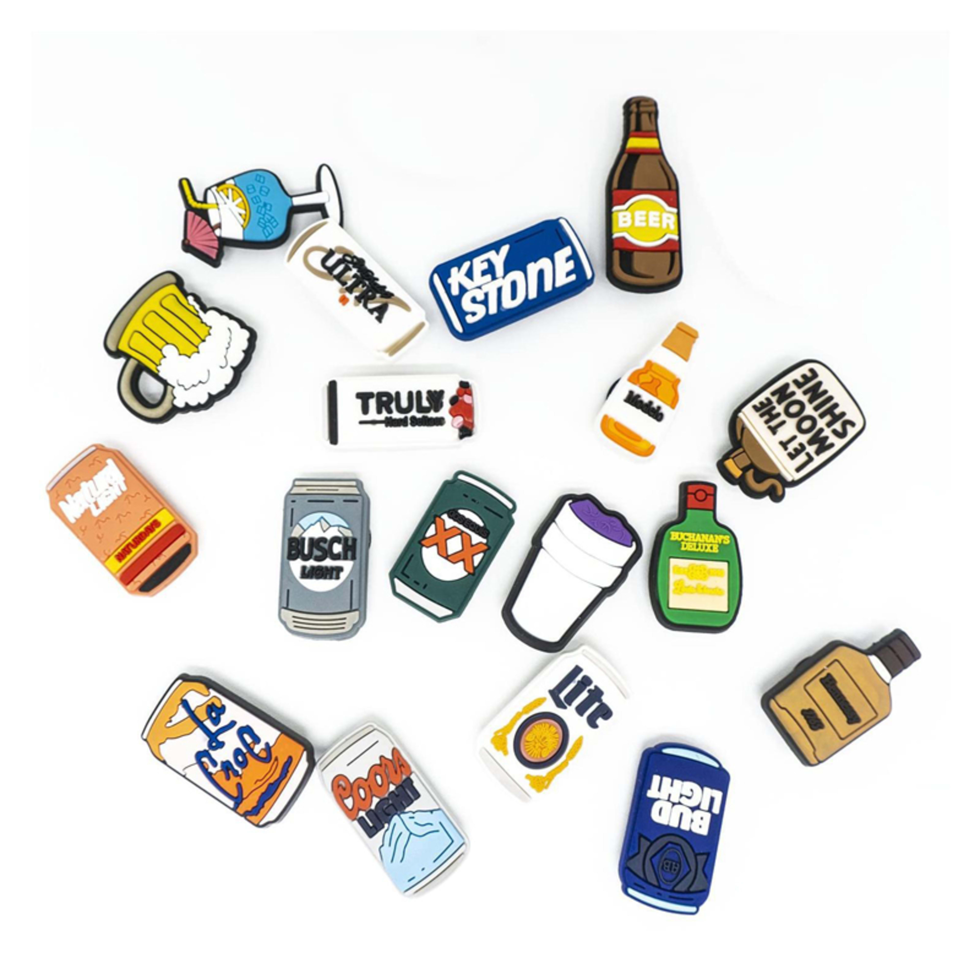 Random Lot Of 25 Pcs PVC Shoe Charms Different Food Candy And Drink Bottle Shoe Decoration 4