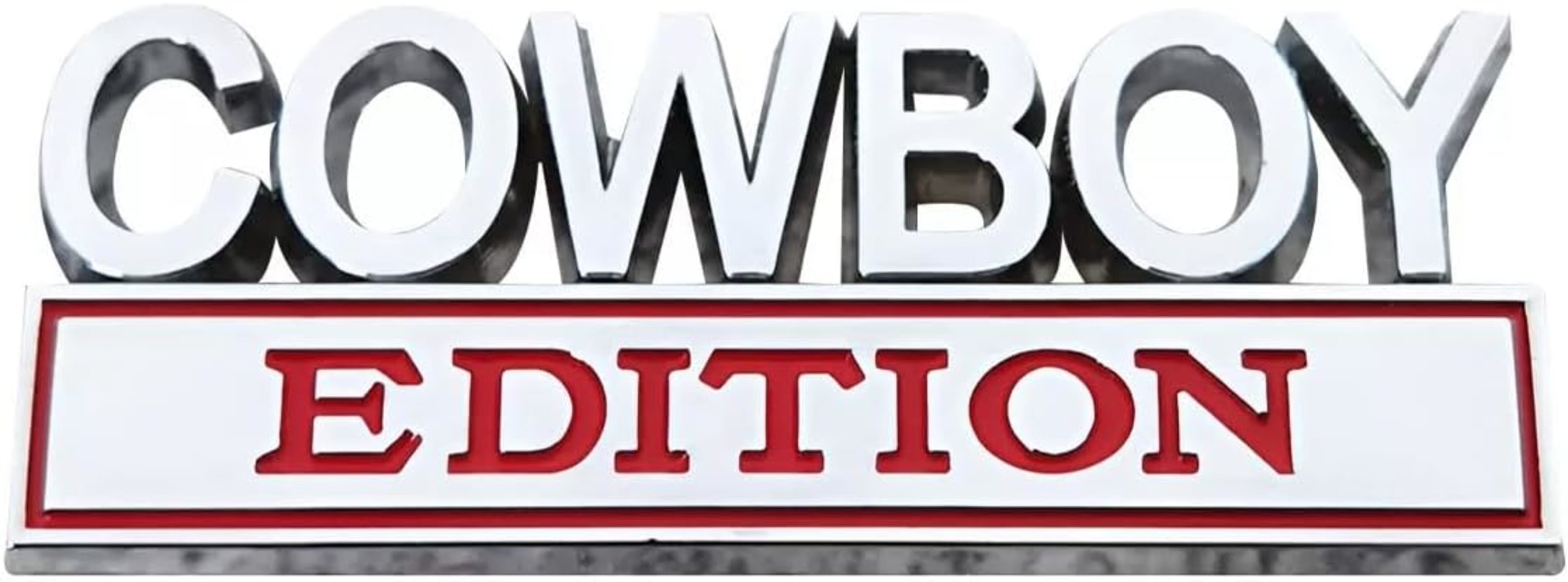 2pack Cowboy Edition Emblems, Seabee Emblem 3D Badge Decal Car Truck SUV,Refrigerator Sticker,Window Display Stickers,Bi 4