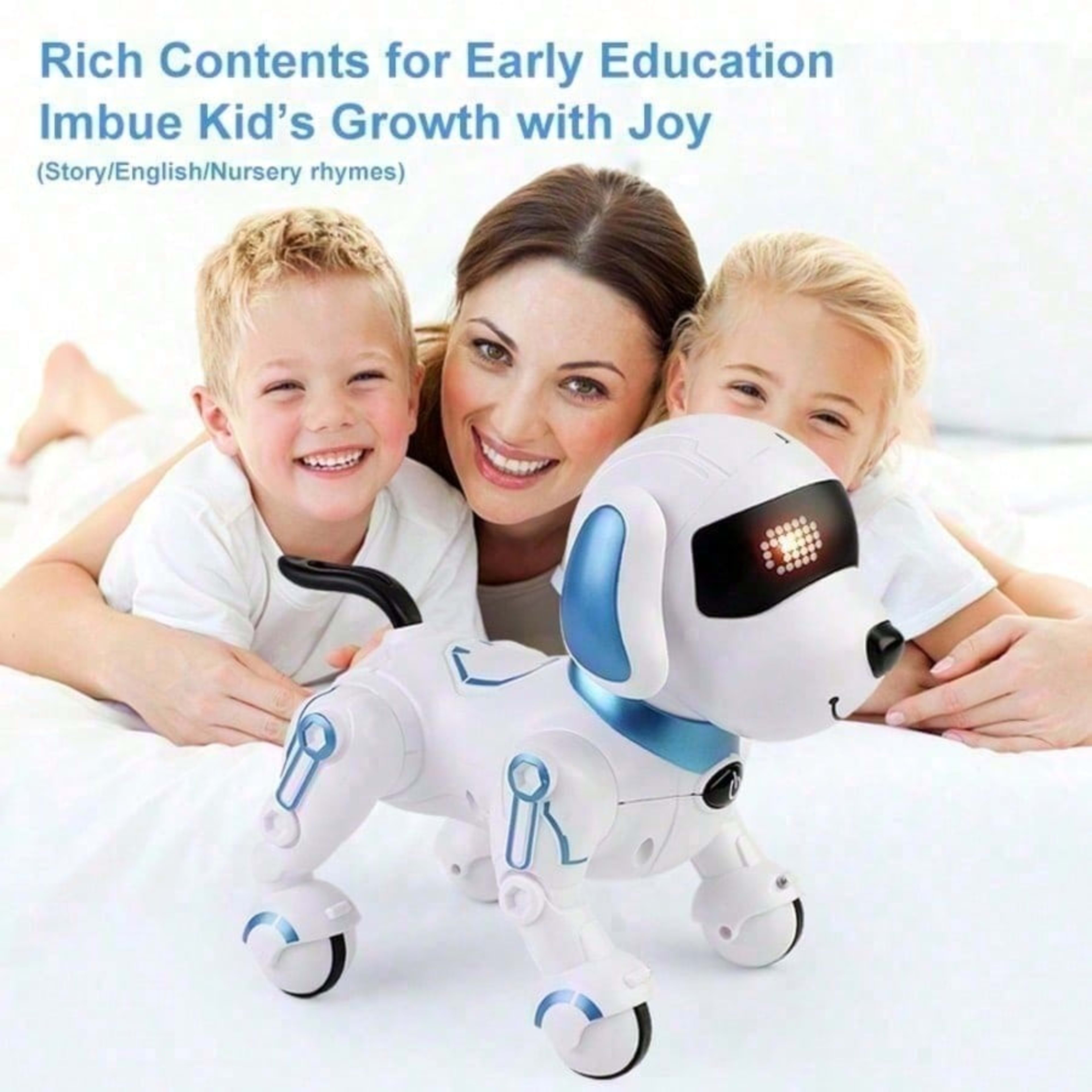 Interactive AI Smart Robot Dog, Rechargeable, Touch Sensor And Remote Control Toy For Kids Ages 3 4