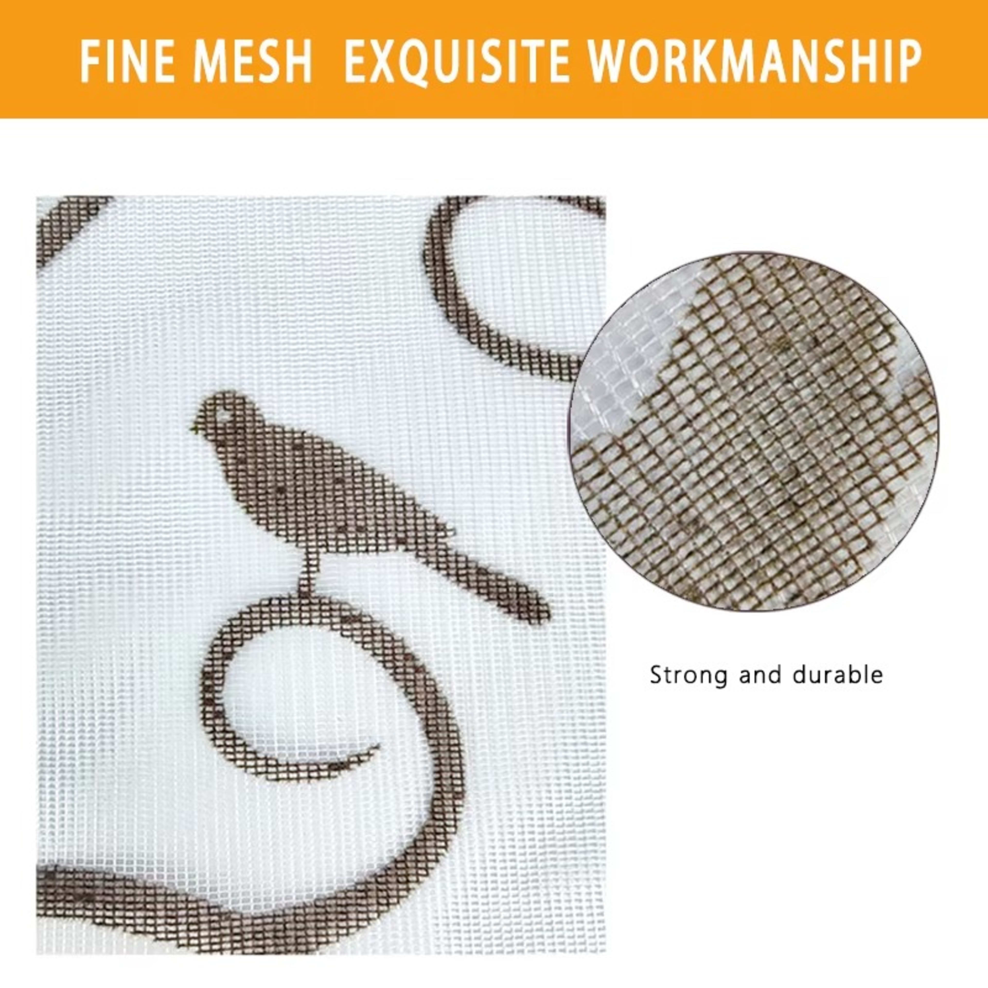 1PC Magnetic Screen Door - Made With Flocked Polyester Fibre 3D Patterned Design, Pet-friendly, Self-closing Mesh Door C 3