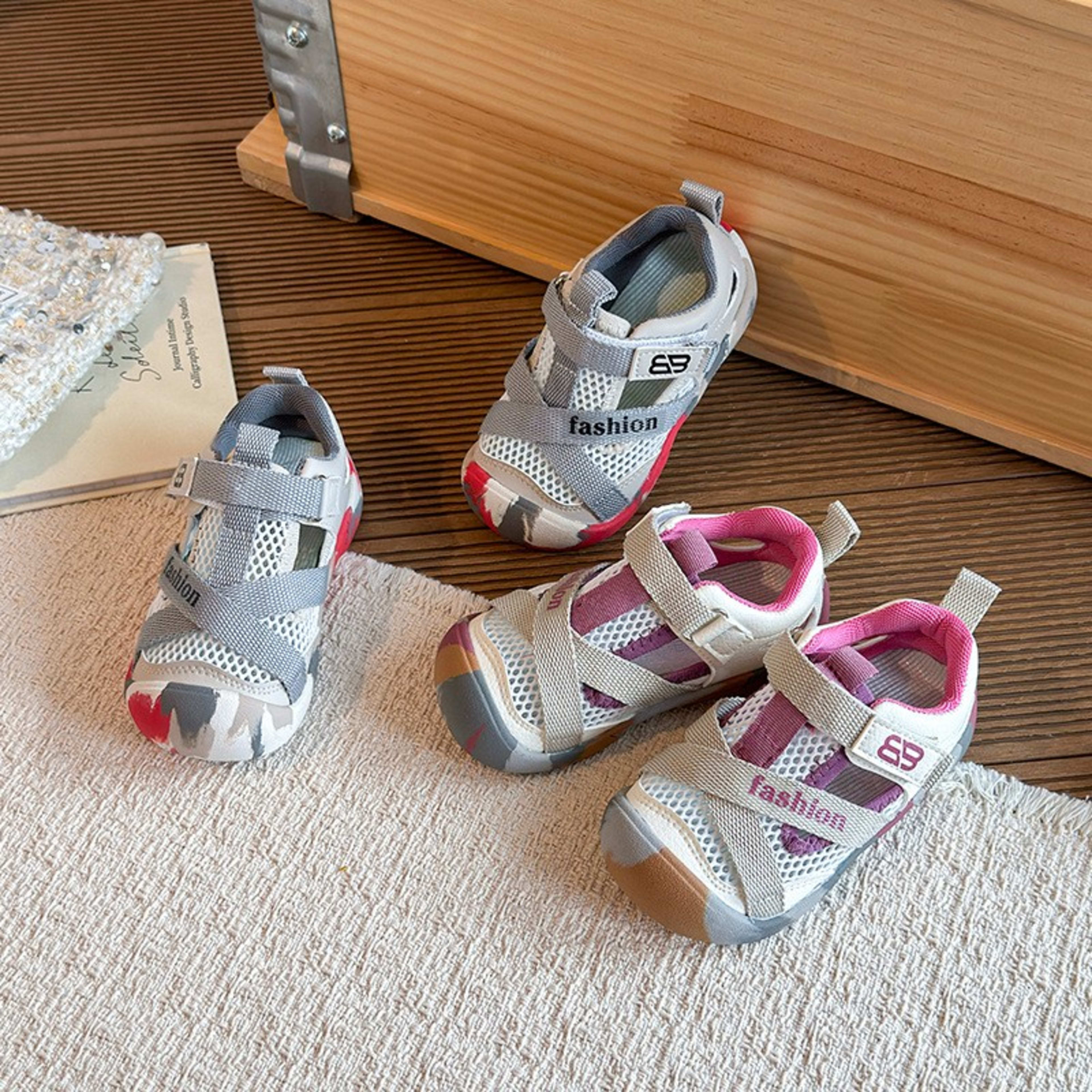 2026 Summer Kids Water Shoes, Boys & Girls Closed-Toe Sandals, Outdoor Beach Mesh Sneakers For Toddlers