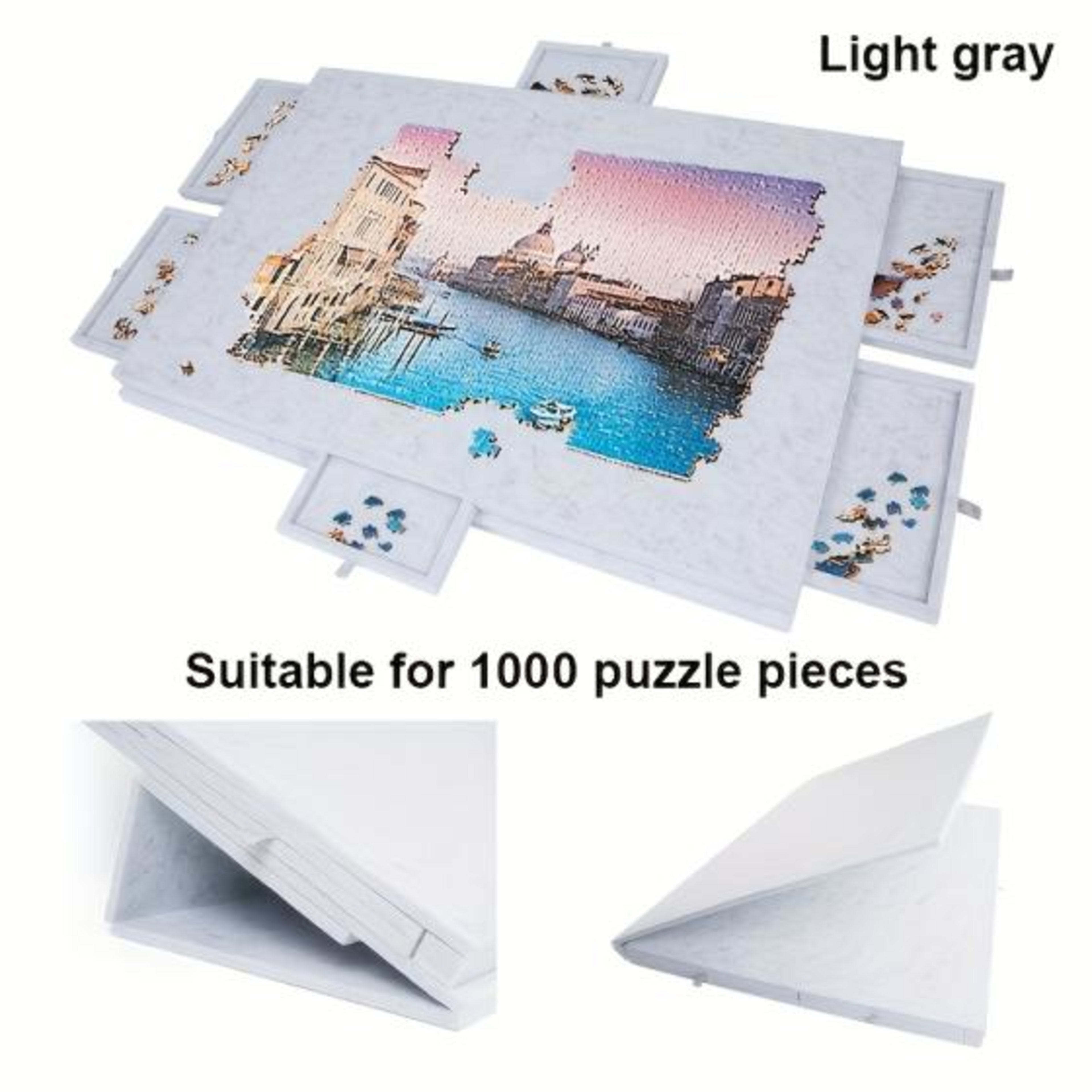 Foldable Puzzle Table With Sorting System Portable Puzzle Organizer For Adults Featuring A Built-in Stand And Protective 17