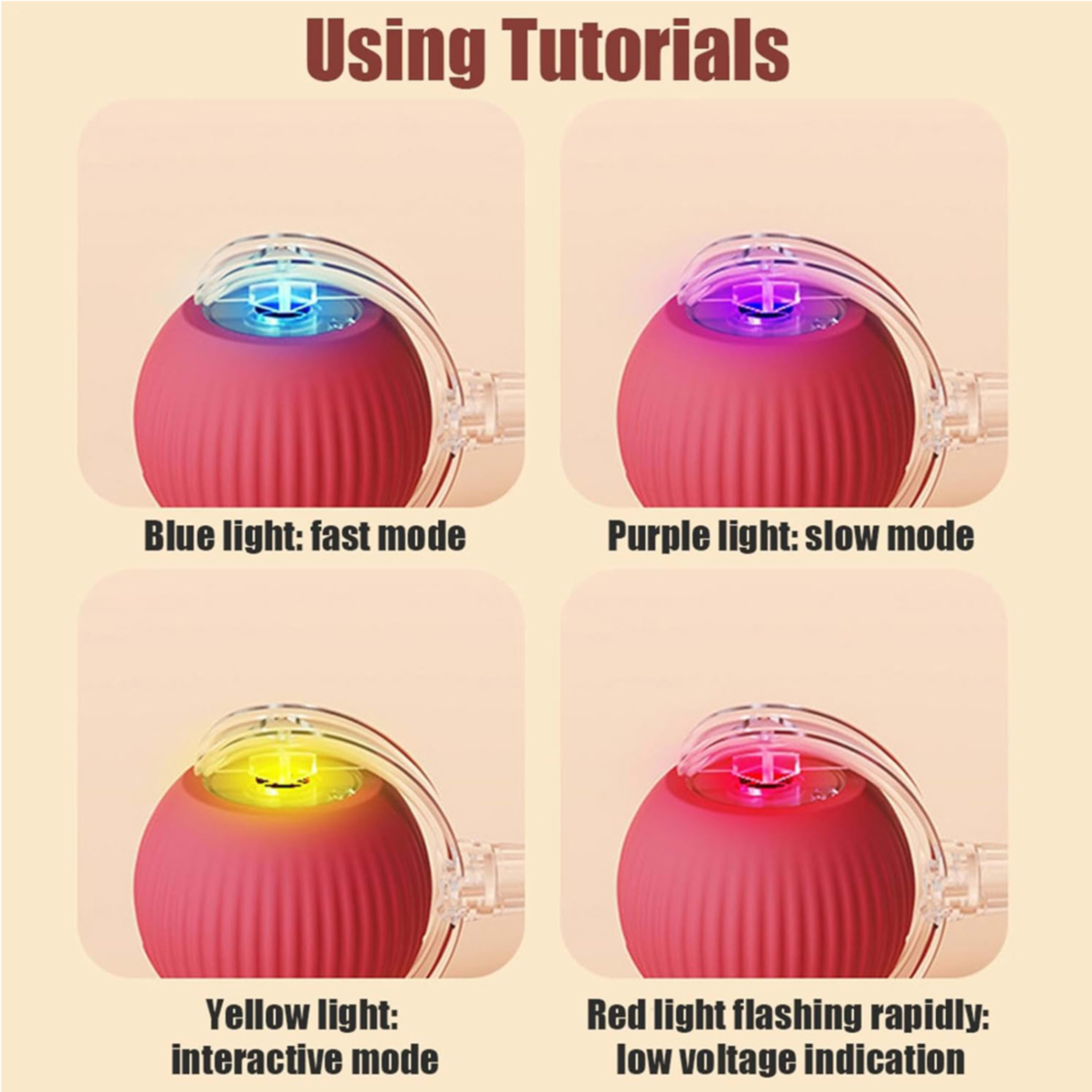 Electric Dog Cat Ball Toy,Indoor Large And Small Cat Dog Interactive Intelligent Rolling Pet Ball 12
