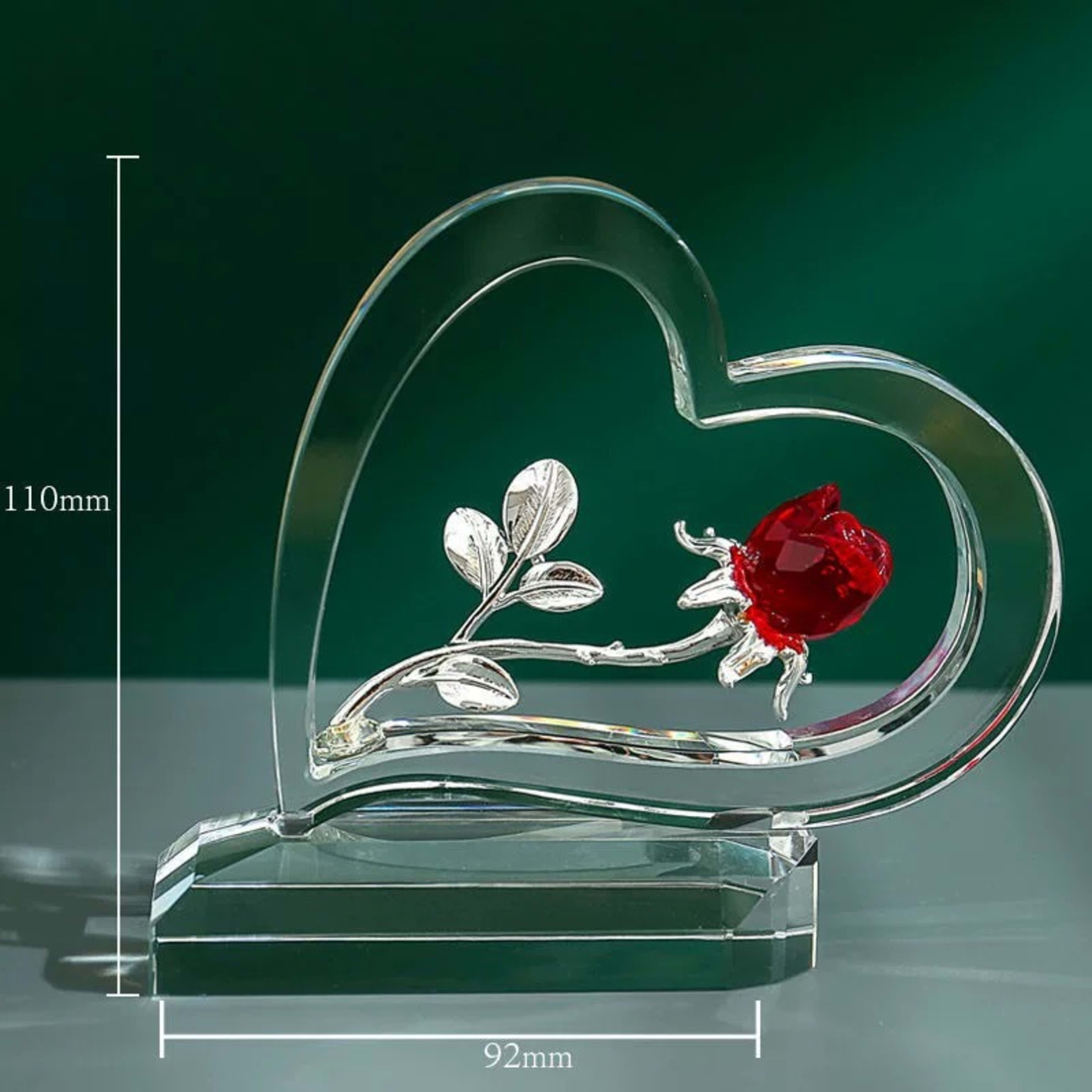 Home Valentine's Day Rose Heart-shaped Ornaments 3