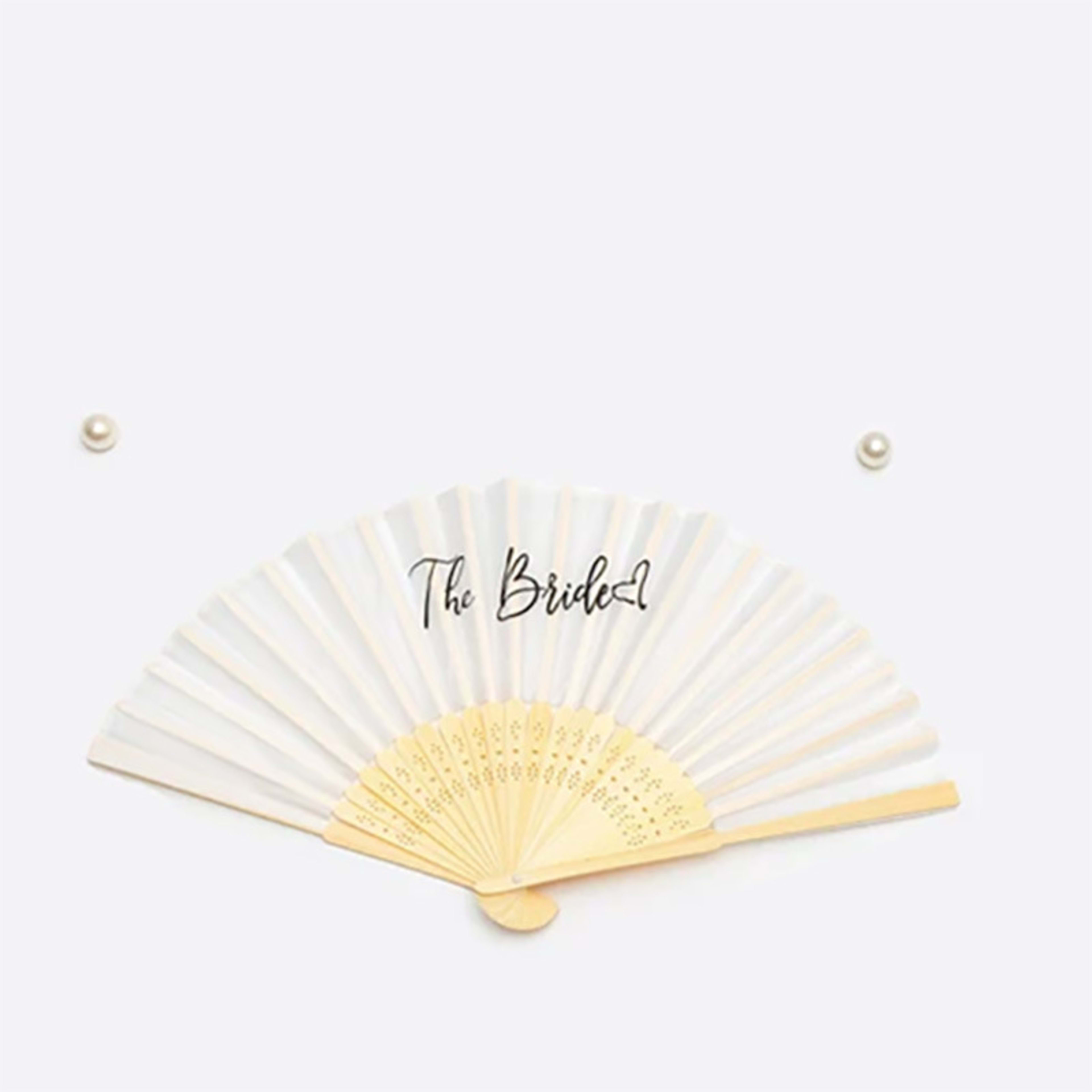 Bride And Bridesmaid Black And White Fan Bachelor Party Wedding 8