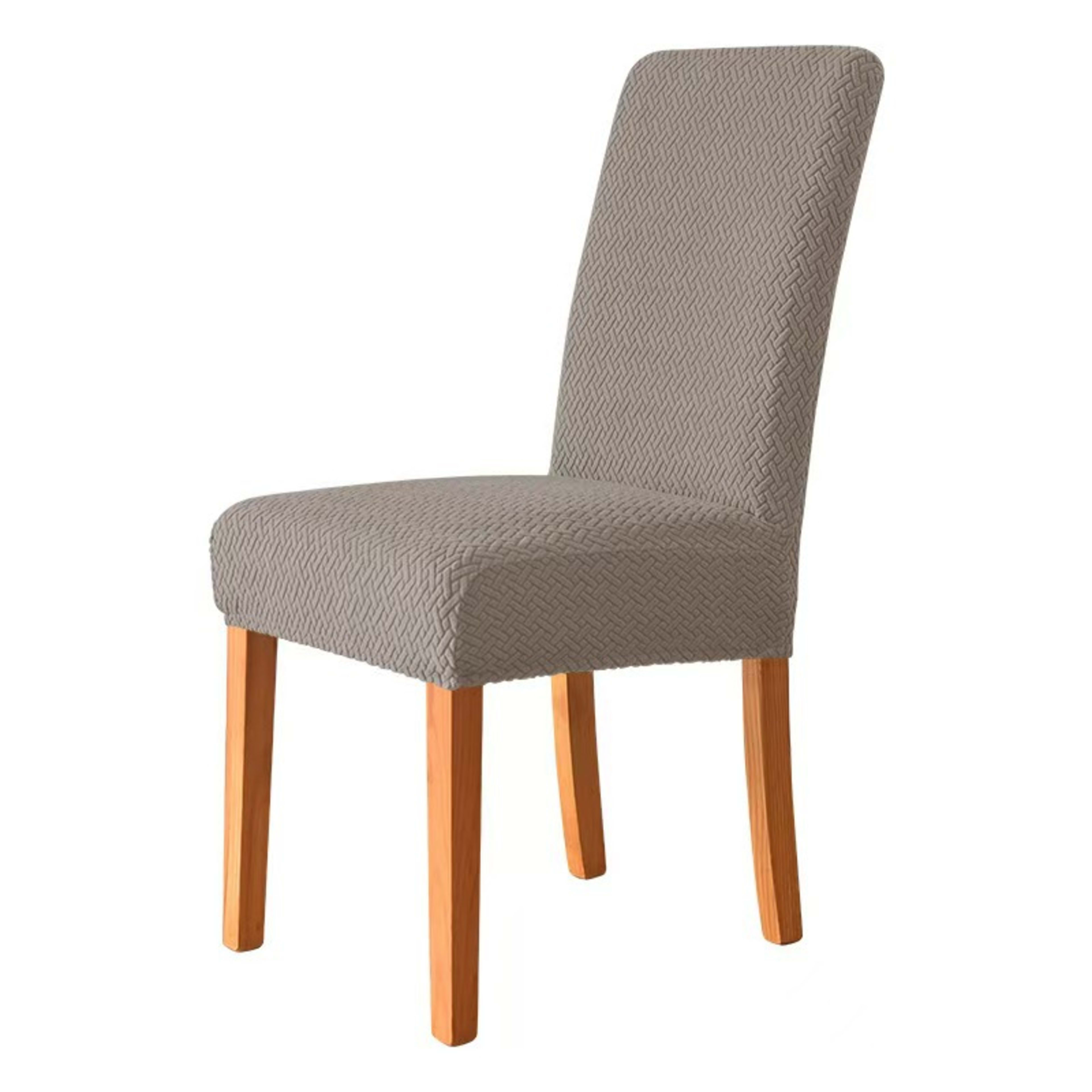 T-shaped Stretch Fleece Jacquard Chair Cover 13