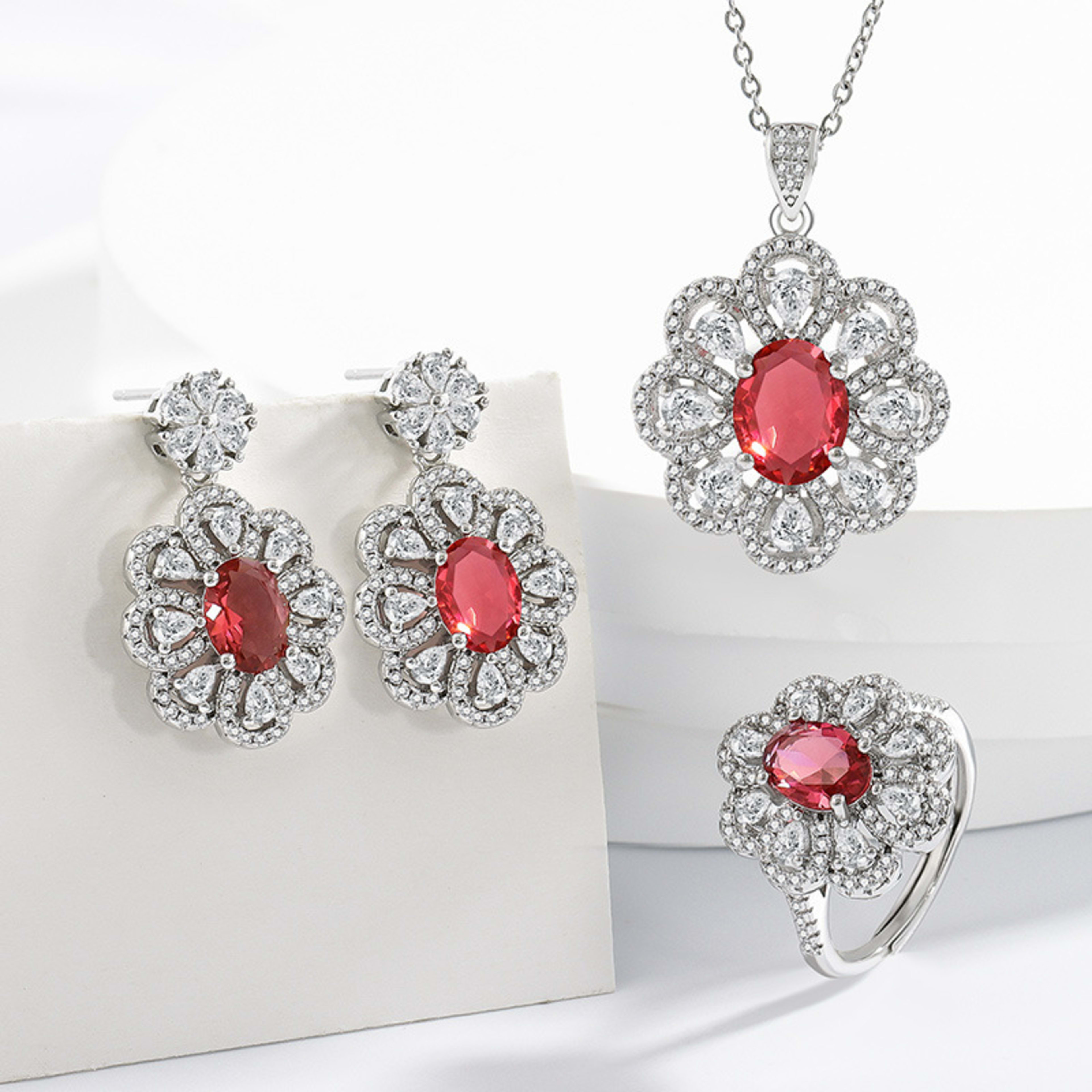 Bride Jewelry Earrings Necklace Jewelry Suit 6