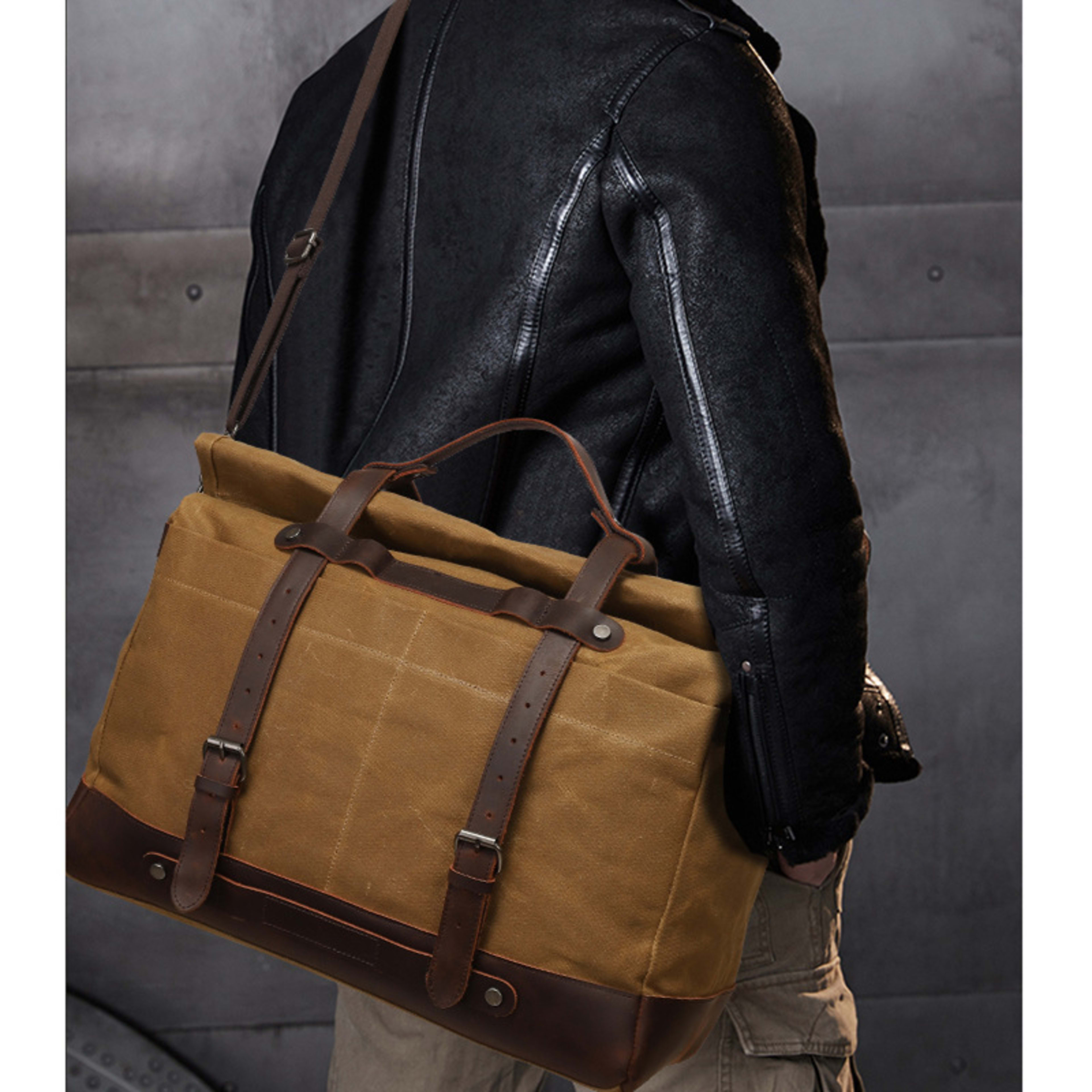 Canvas Shoulder Bag Casual Unisex Crossbody Bag 3