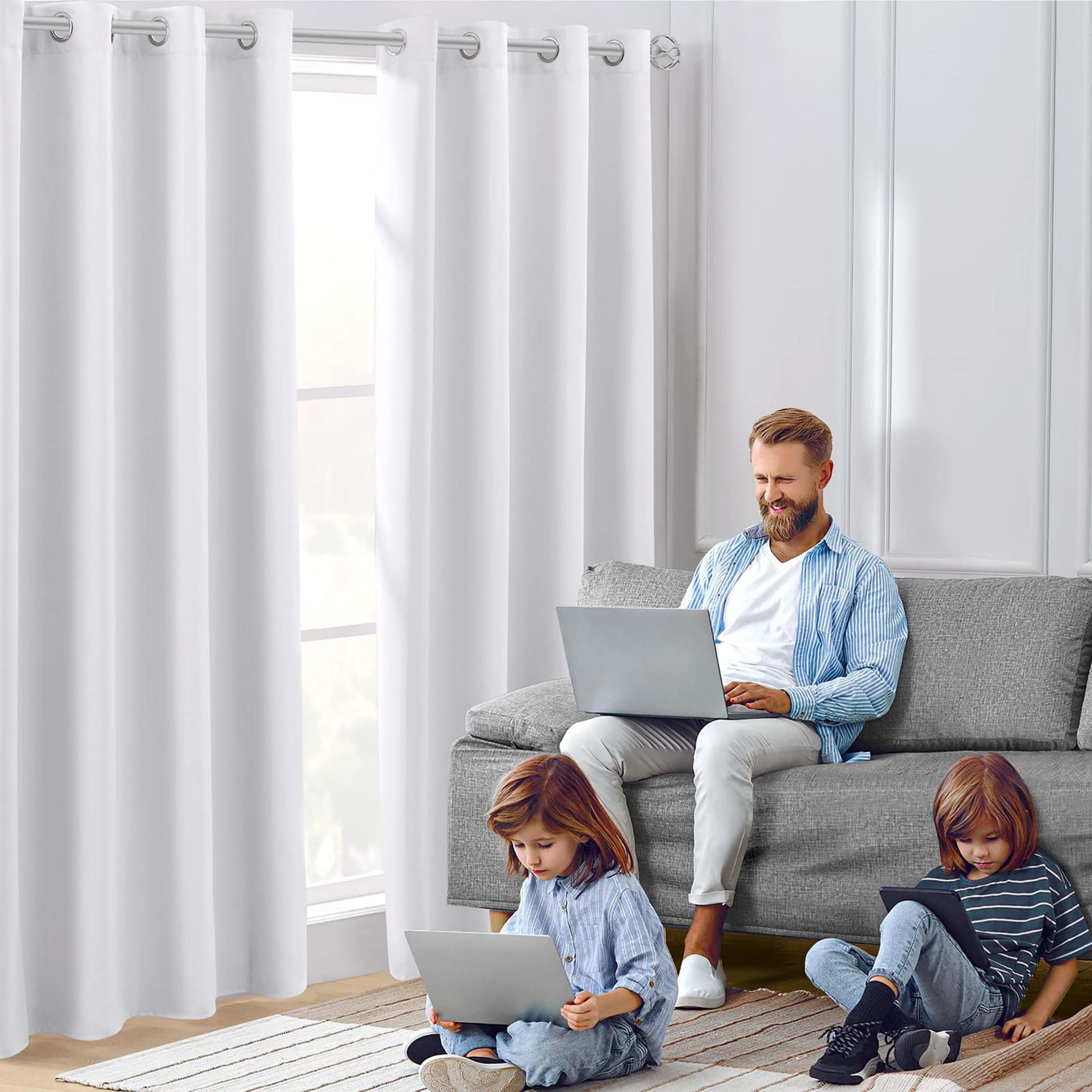 Amazon Cross-border Curtain Thickened Non-glossy Fabric Curtain Sun-blocking Heat-insulating Shade Wholesale Modern Mini