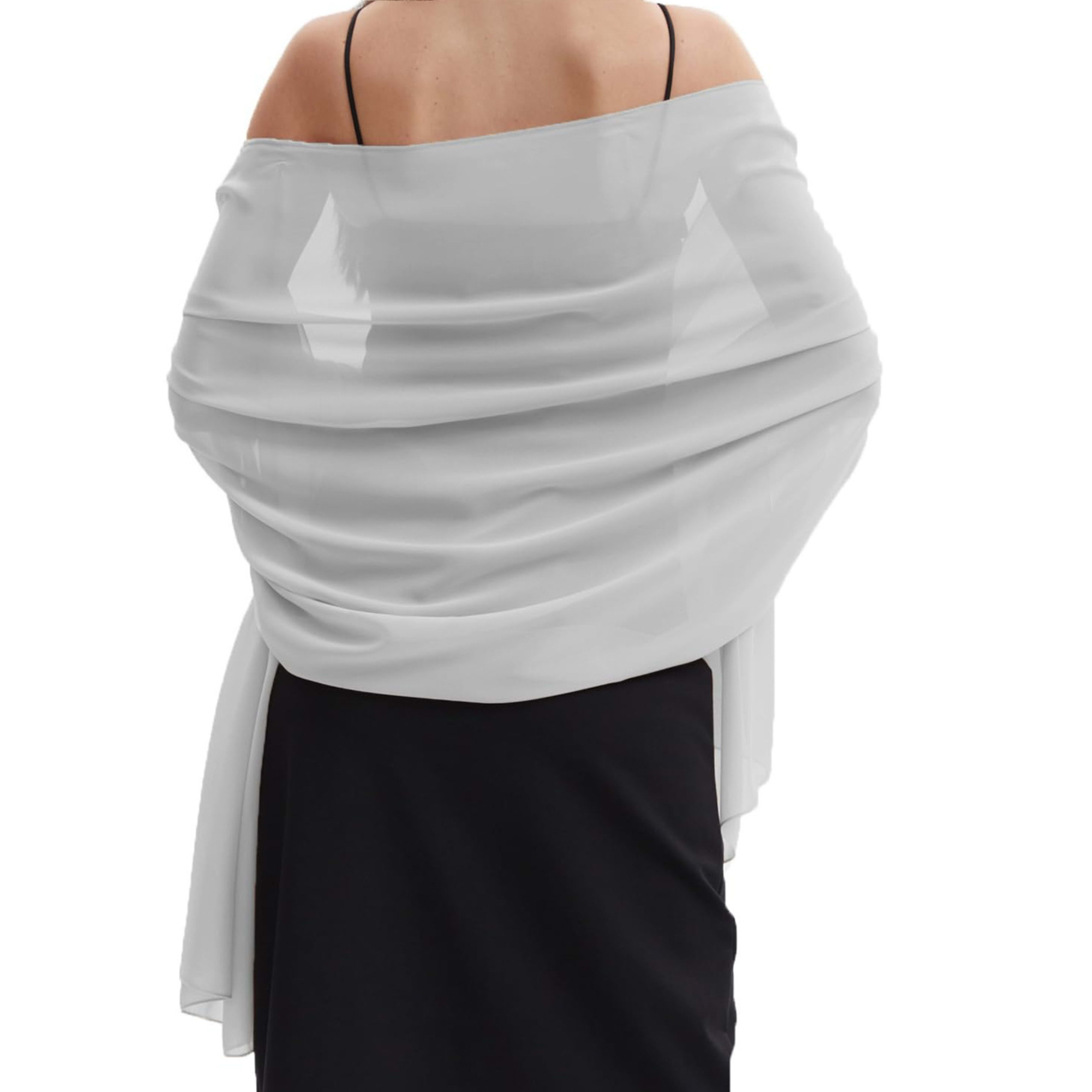 Chiffon Scarf - Lightweight Evening Gown Accessory Wedding Shawl for Women 23