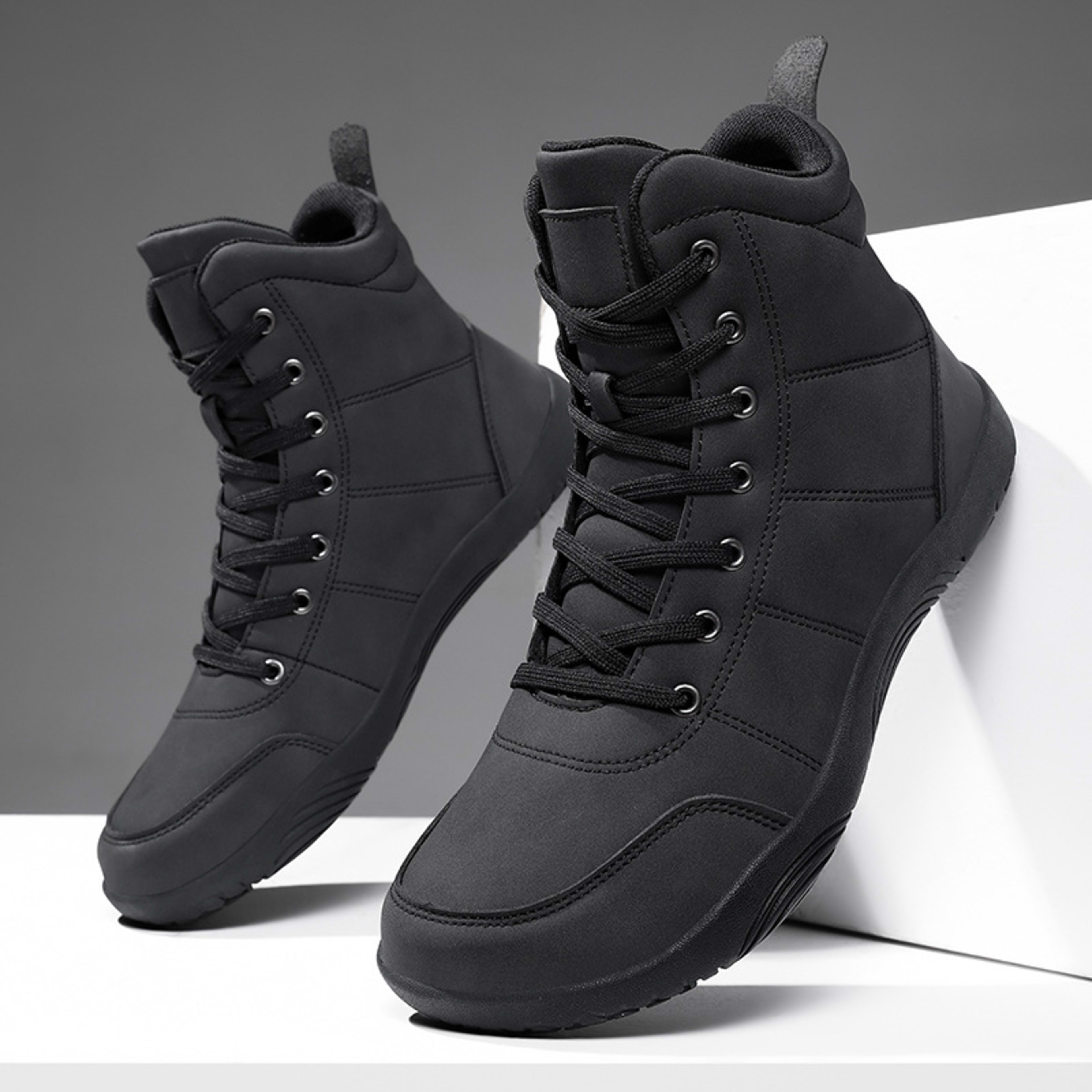 Leather High-top Wide-toe Outdoor Hiking Men's Sports Shoes 4
