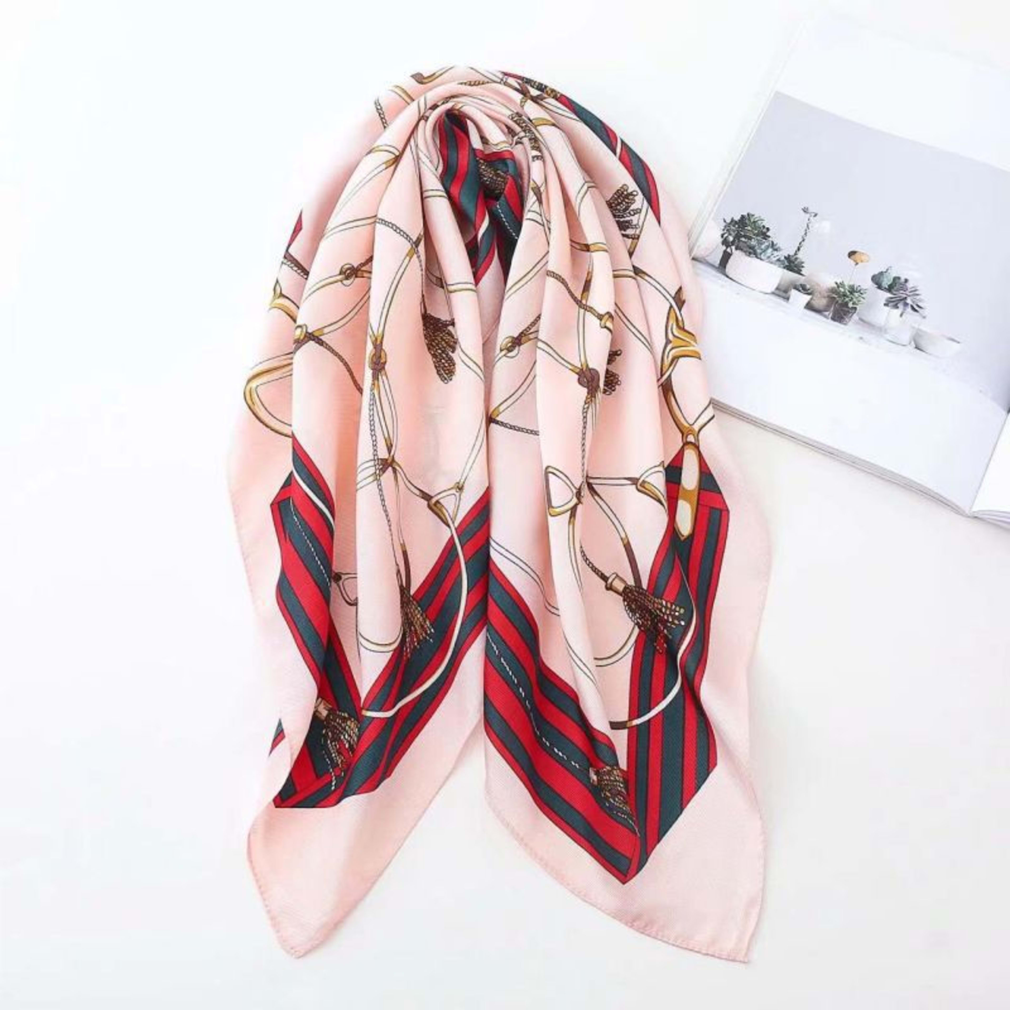 New High-end Twill Silk-look Square Scarf 22