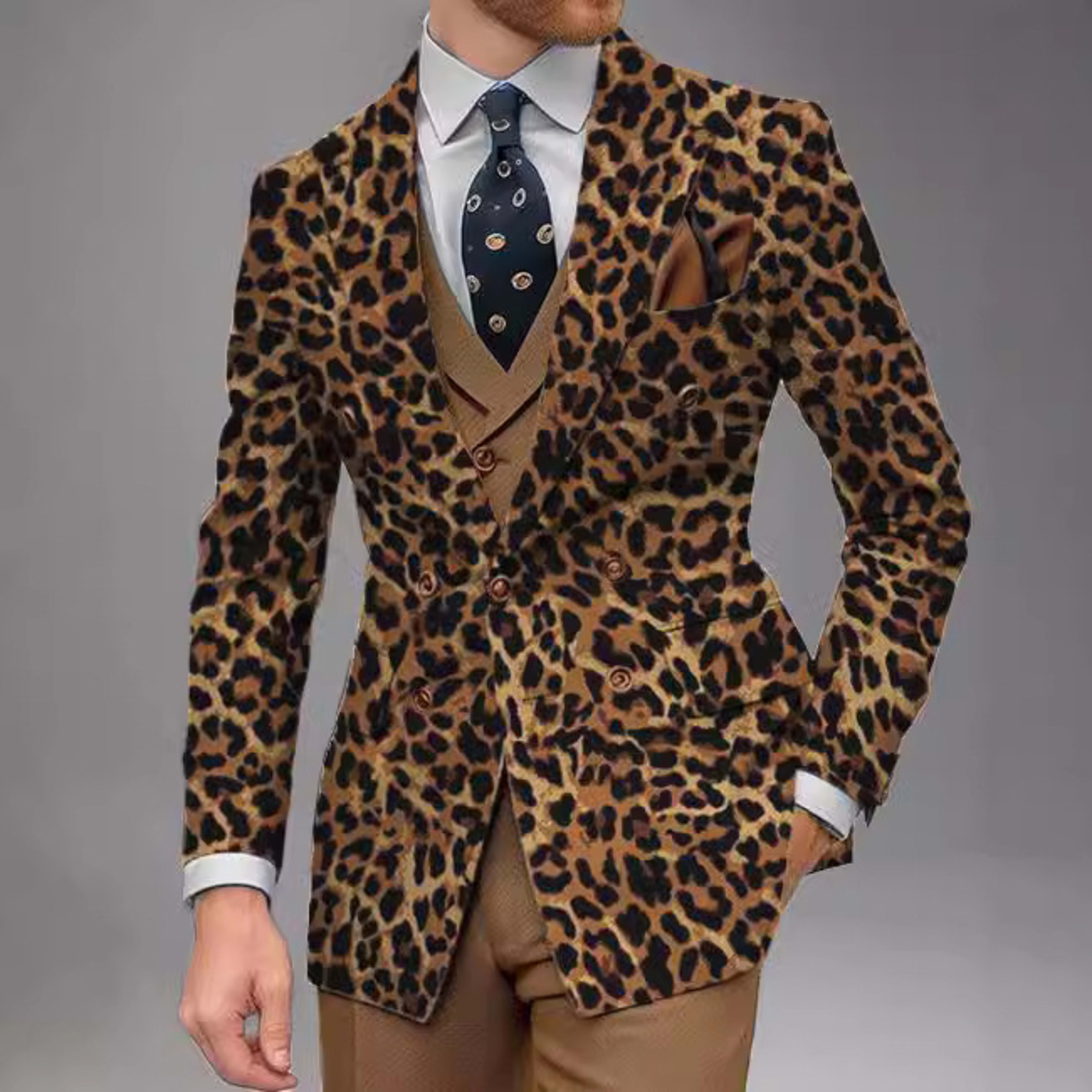 Business-Casual Tailored Suit Spring-Autumn Top For Men 4