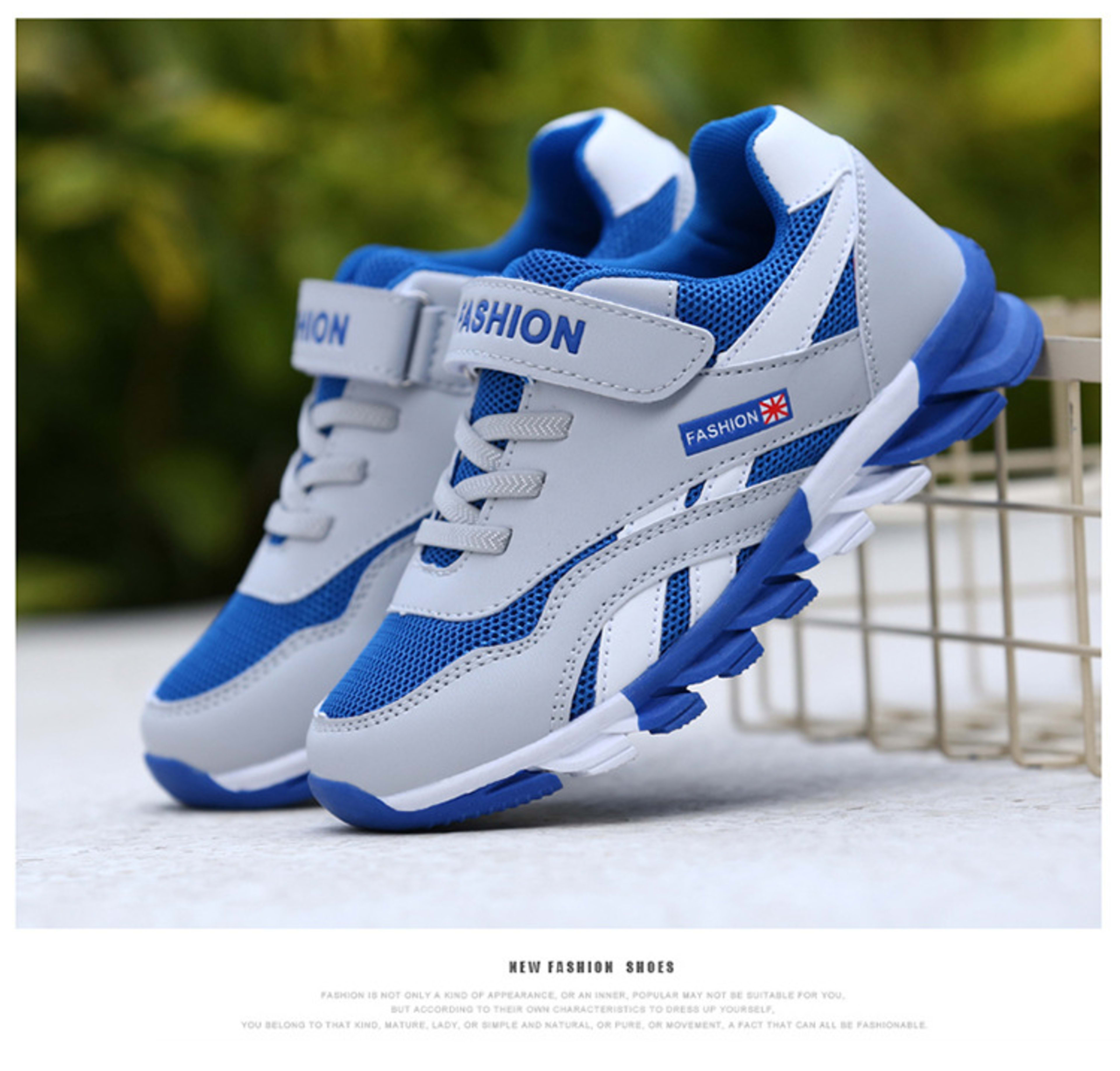 Children's Men's Cotton Magic Sports Large Stickers Running Shoes 15