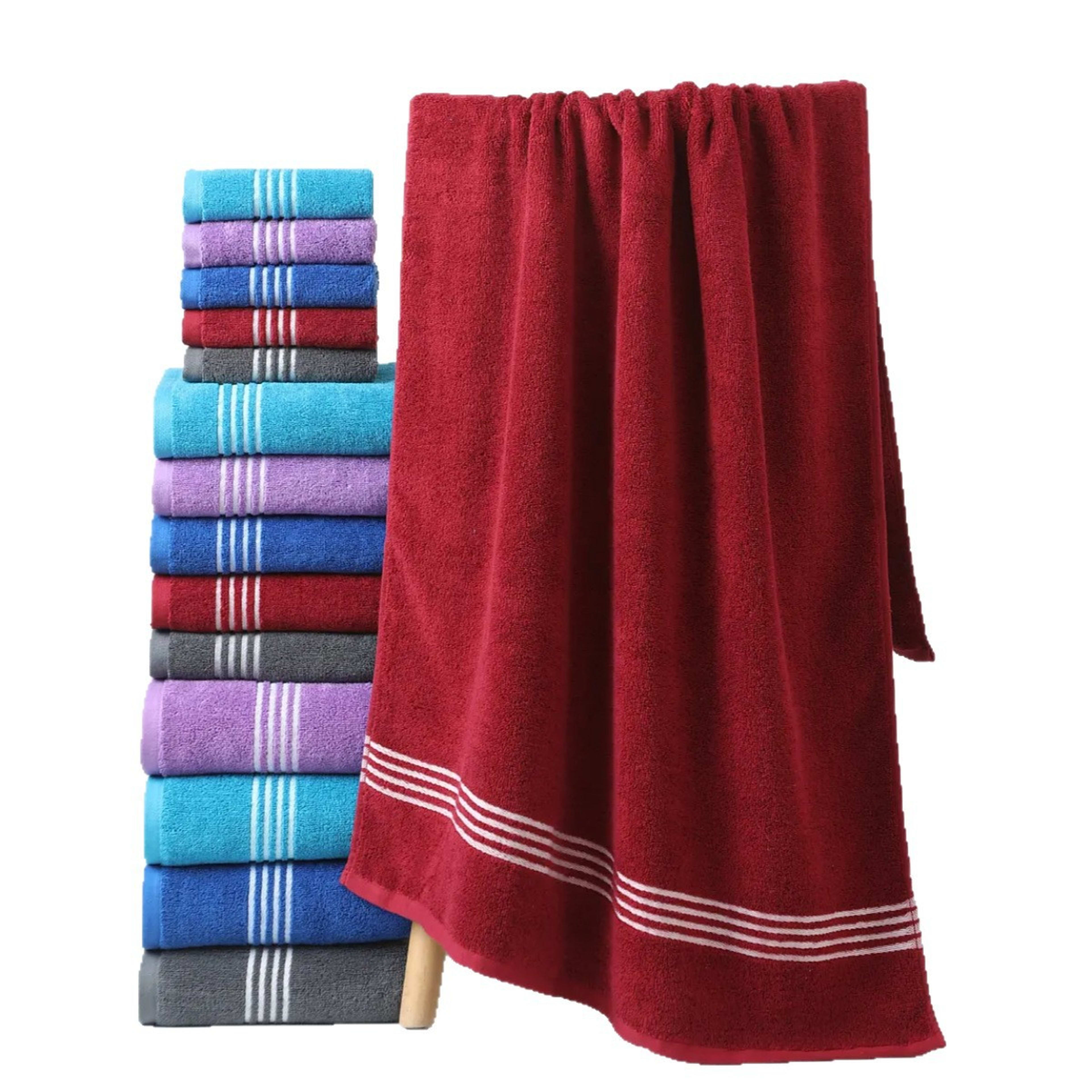 100 Cotton Large Quick Absorbent And Fast Drying Face Towel Set With Bath Towel 6