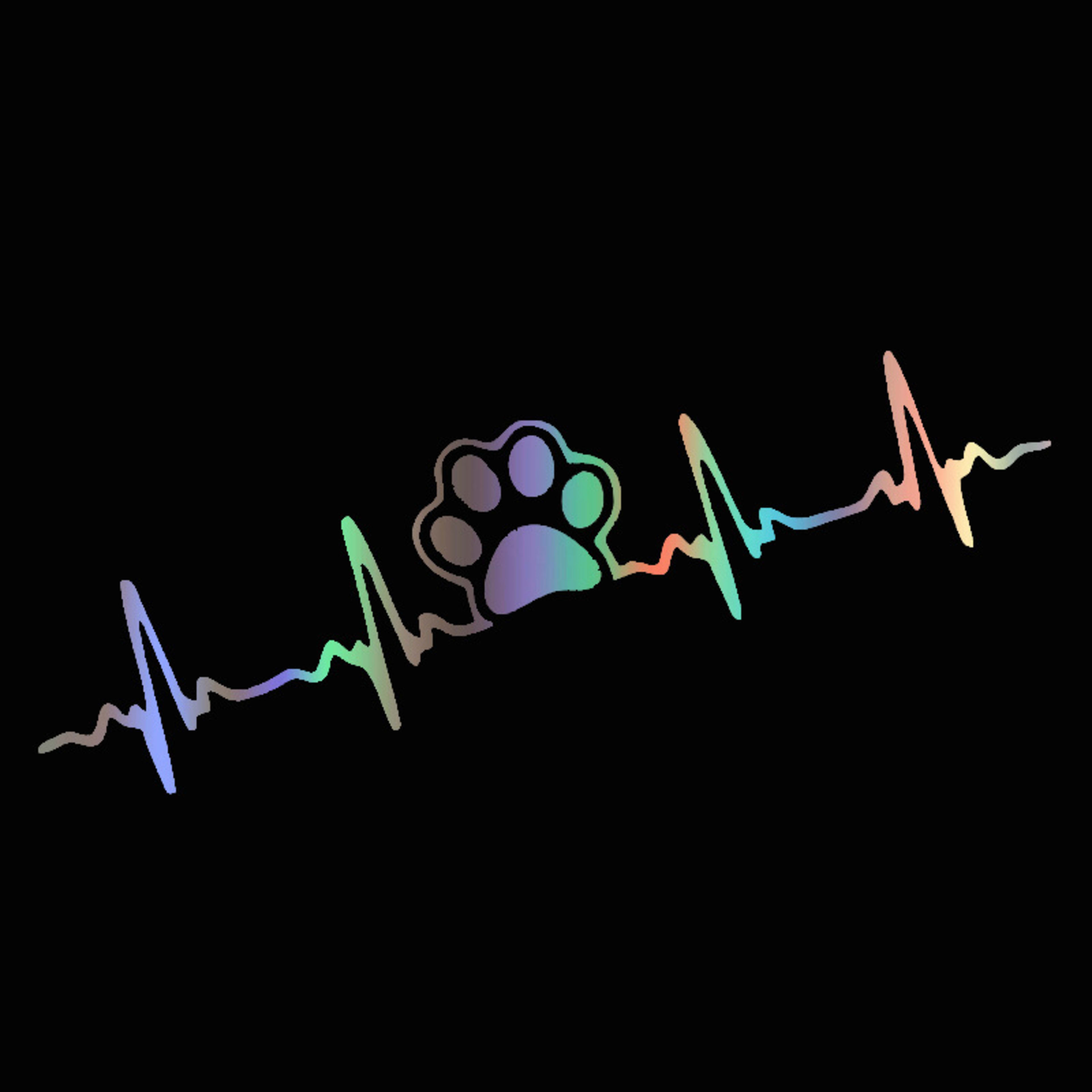 Car ECG Creative Heartbeat Motorcycle Body Bumper Decorative Stickers 10