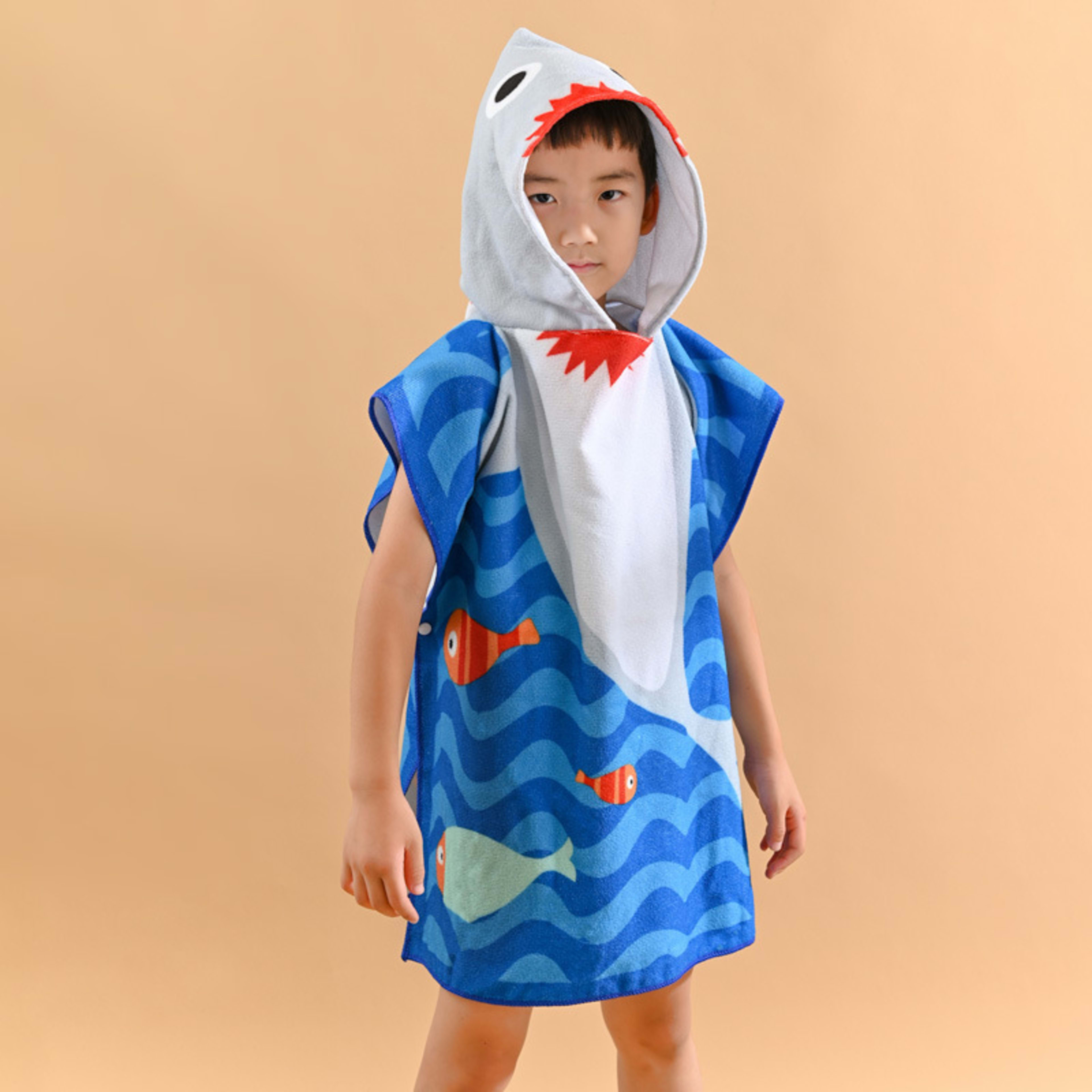 Children's Absorbent Beach Towel Dinosaur Bathrobe 10