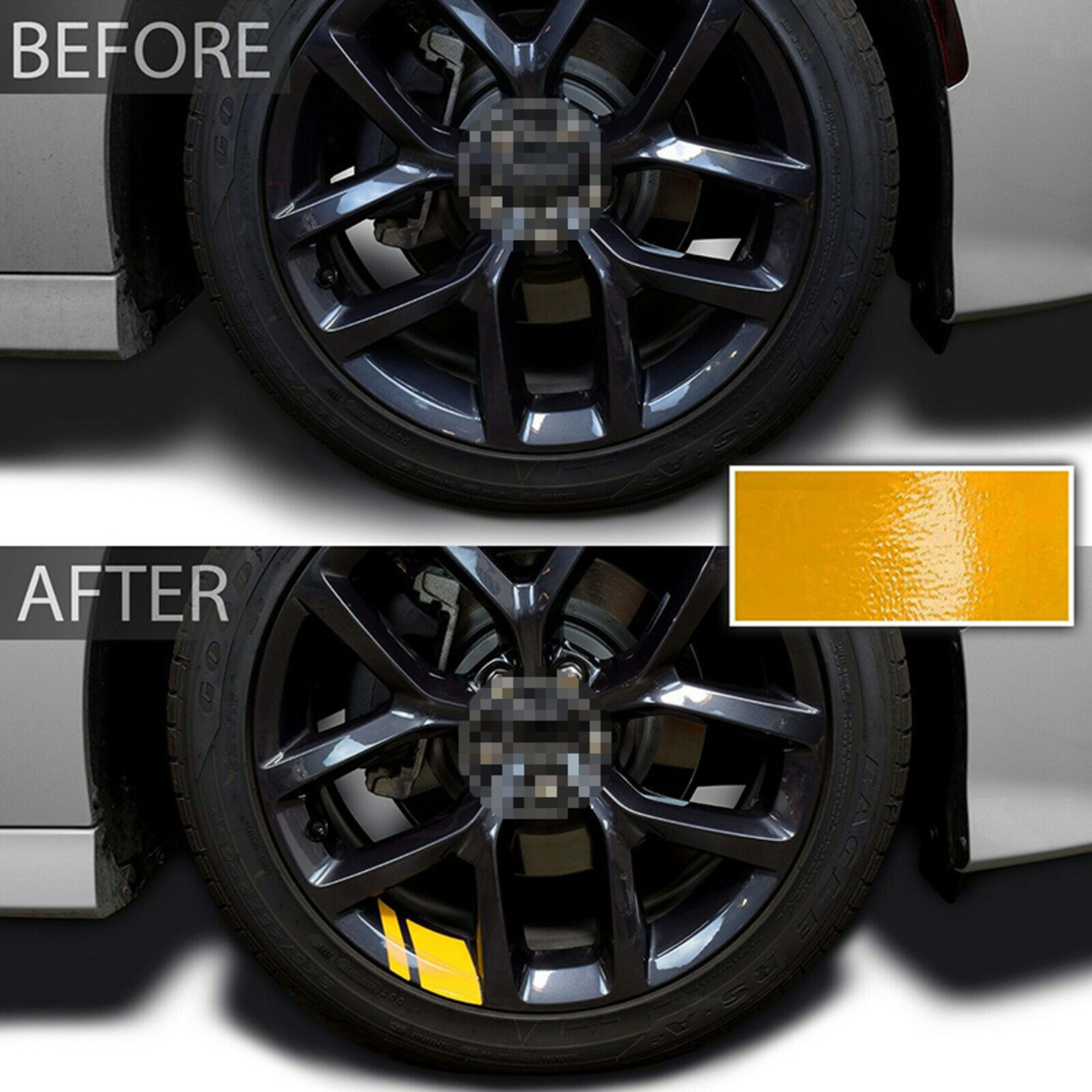 Steel Ring Modification Reflective Bumper Line Rearview Mirror Decorative Stickers 3