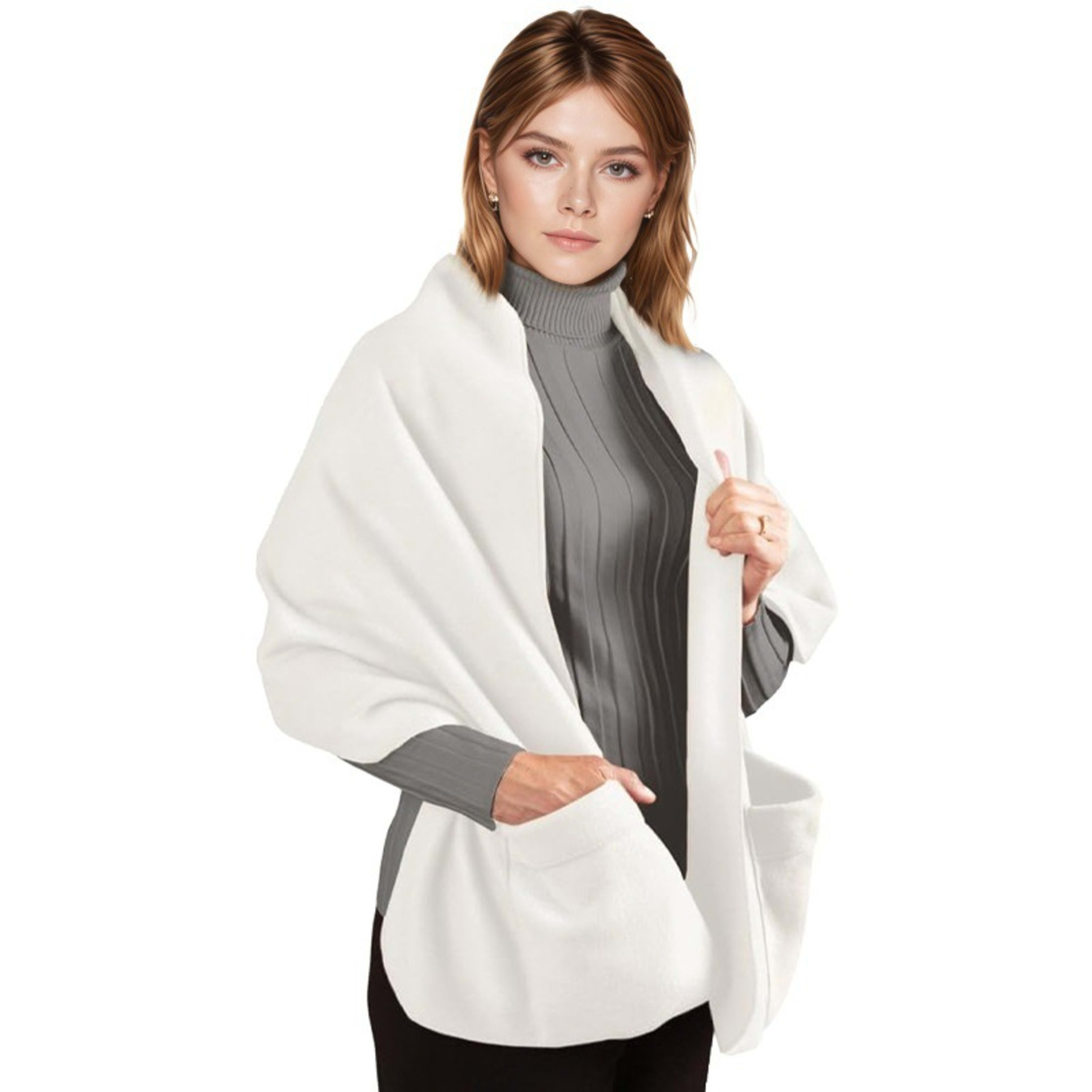 Thickened Minimalist Pocket Scarf For Europe And America 5